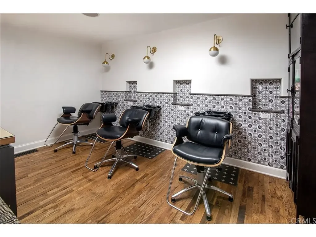 After: created a shampoo room with lighting, plumbing and storage.