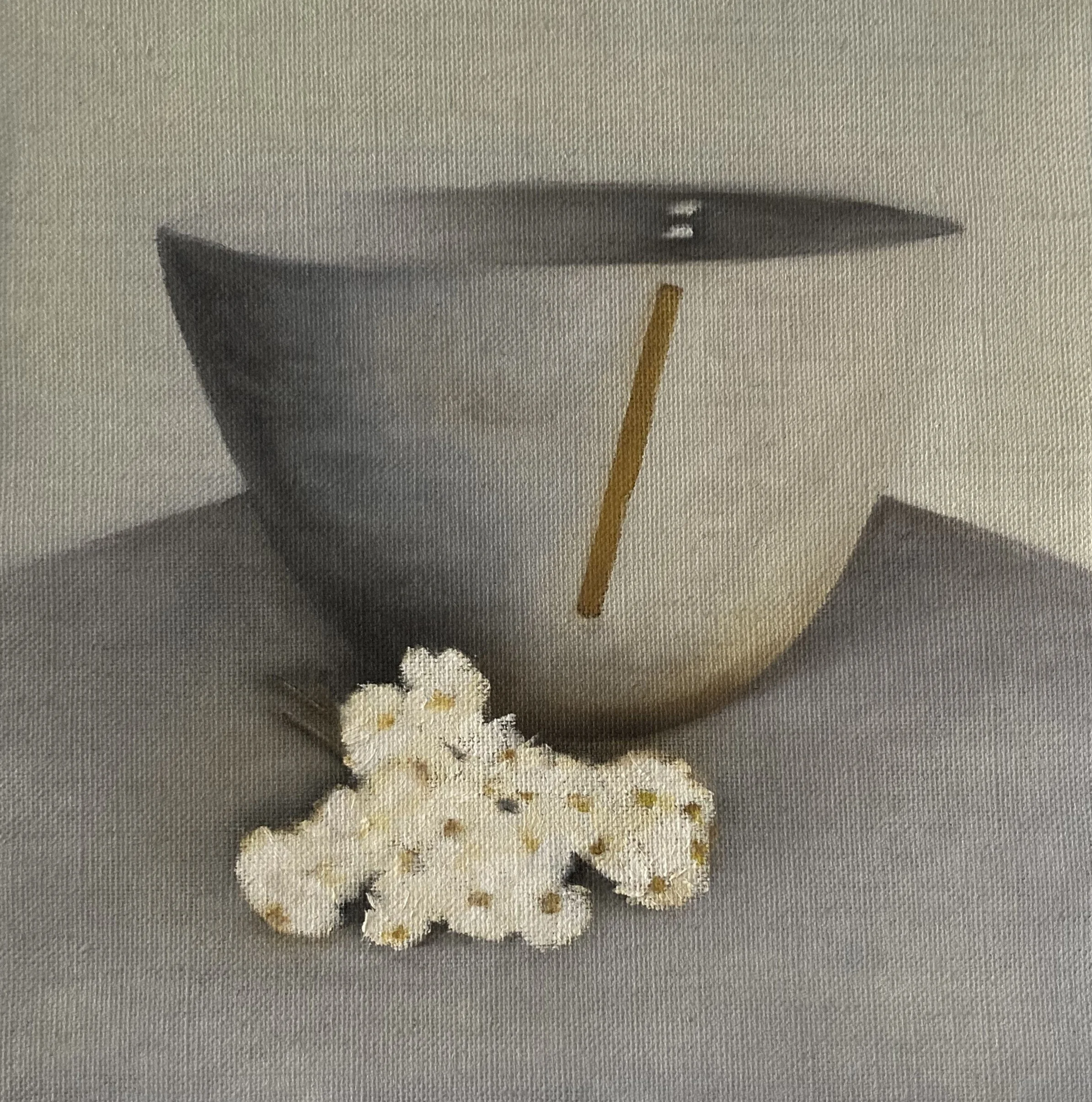 'Paper Daisies and Bowl' 2022. oil on linen