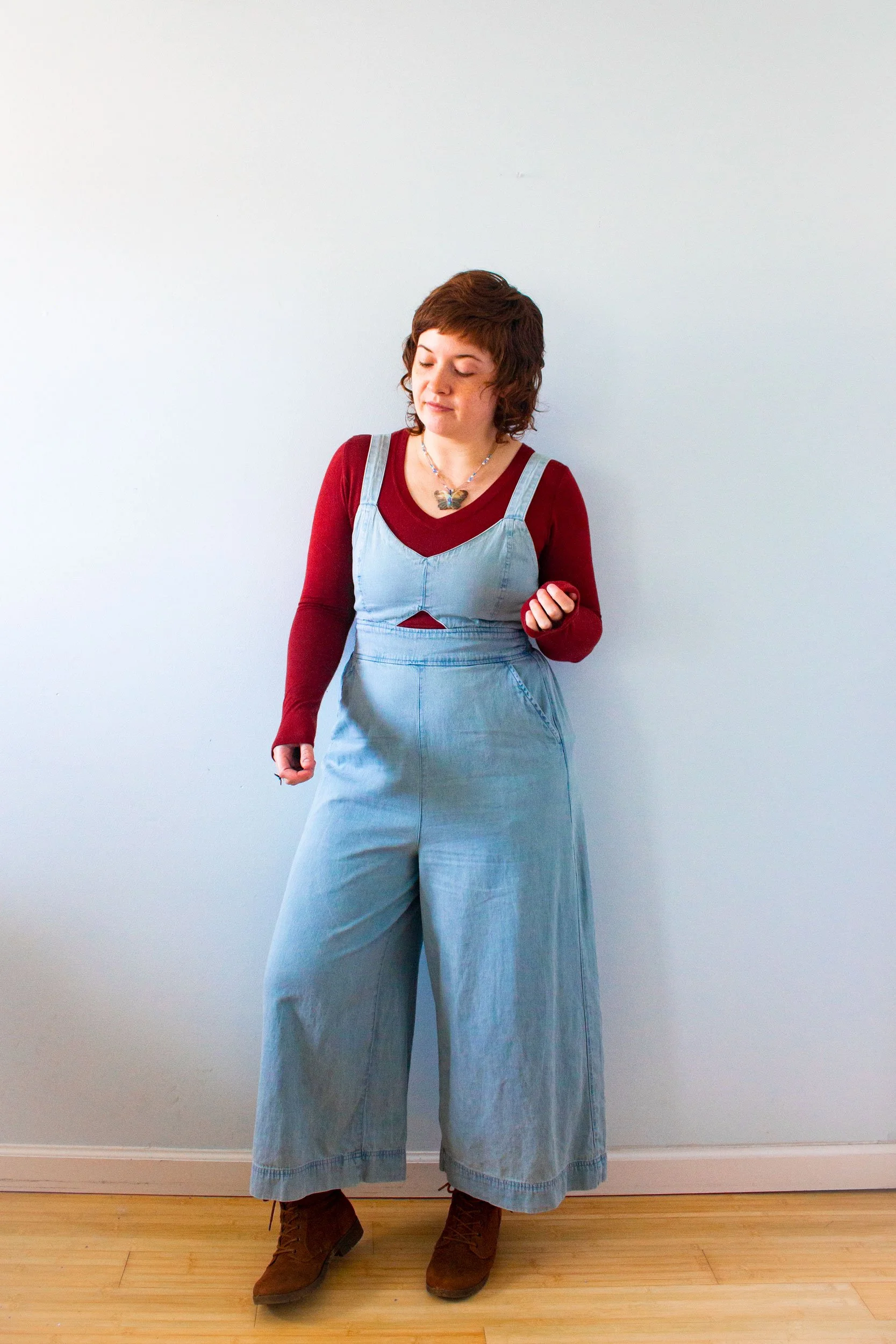 Waters Wears: Light Denim Jumpsuit Autumn Layers OOTD