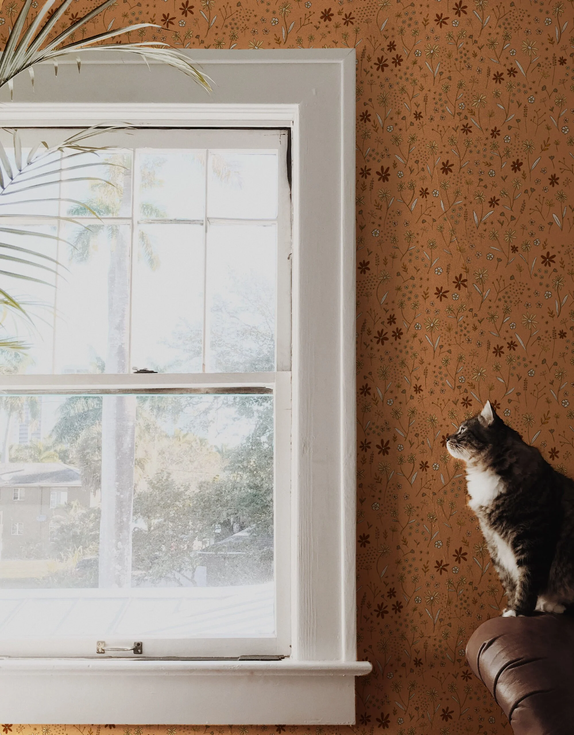 new surface design: neutral meadow floral print in seven colorways