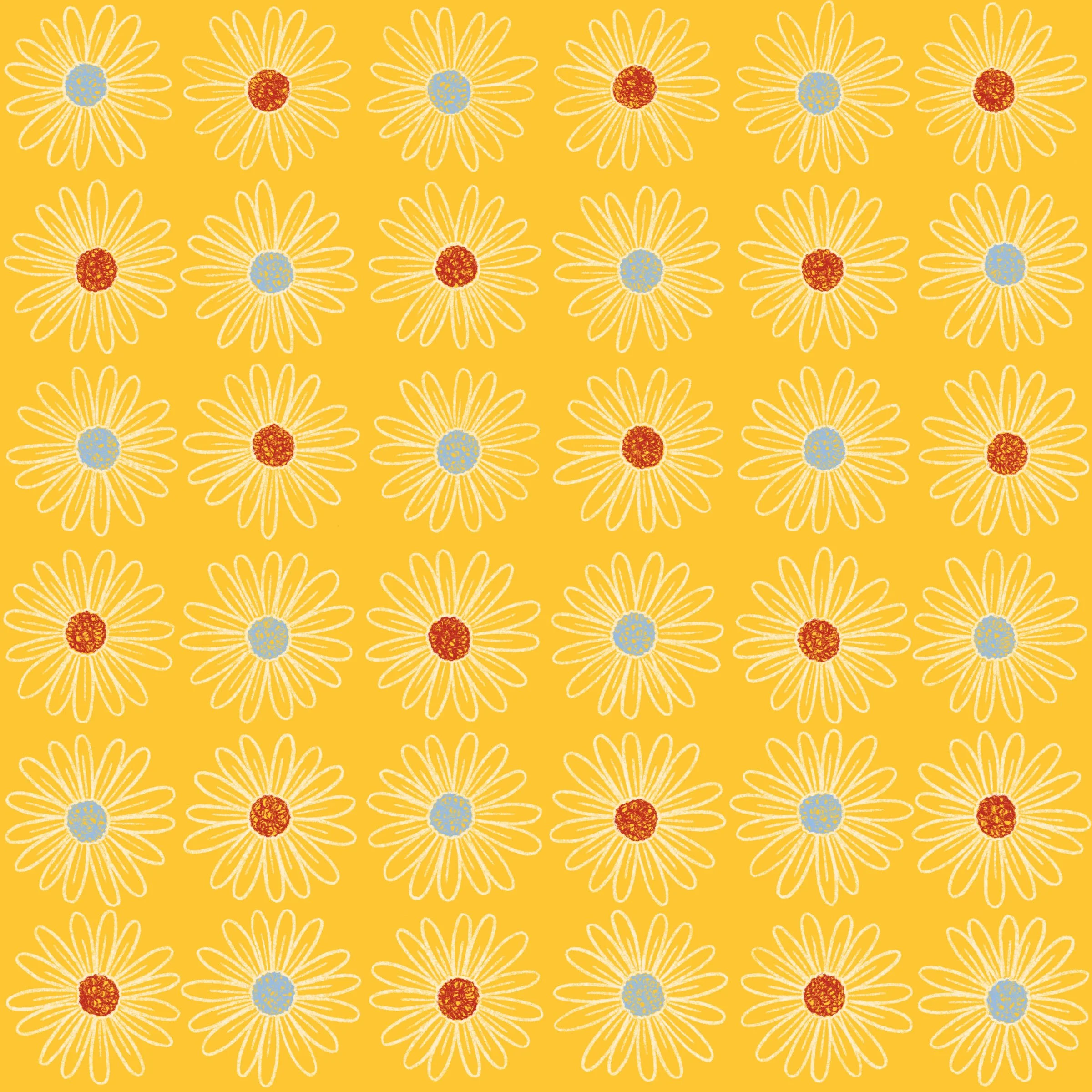 repeating daisies red and blue retro.jpg