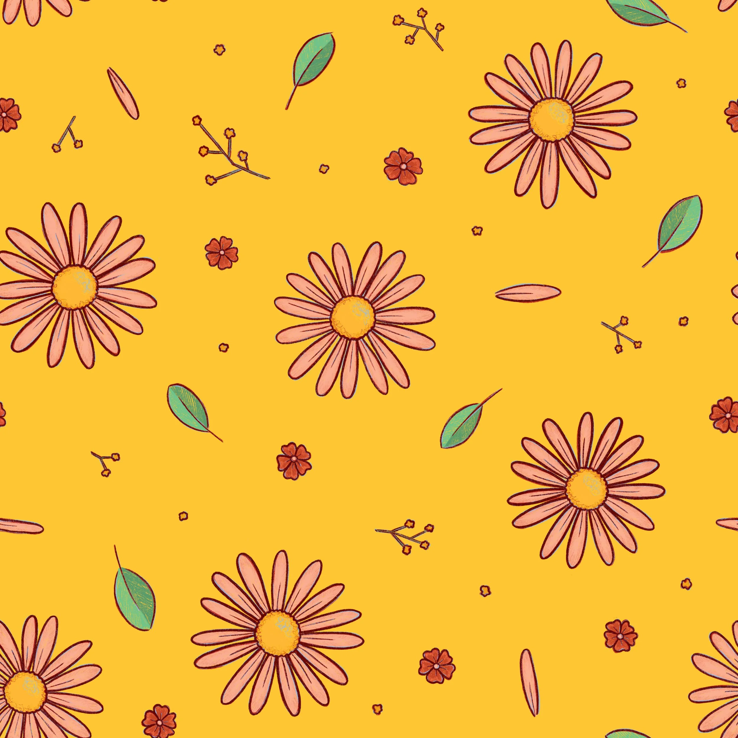 retro pink daisies yellow.jpg