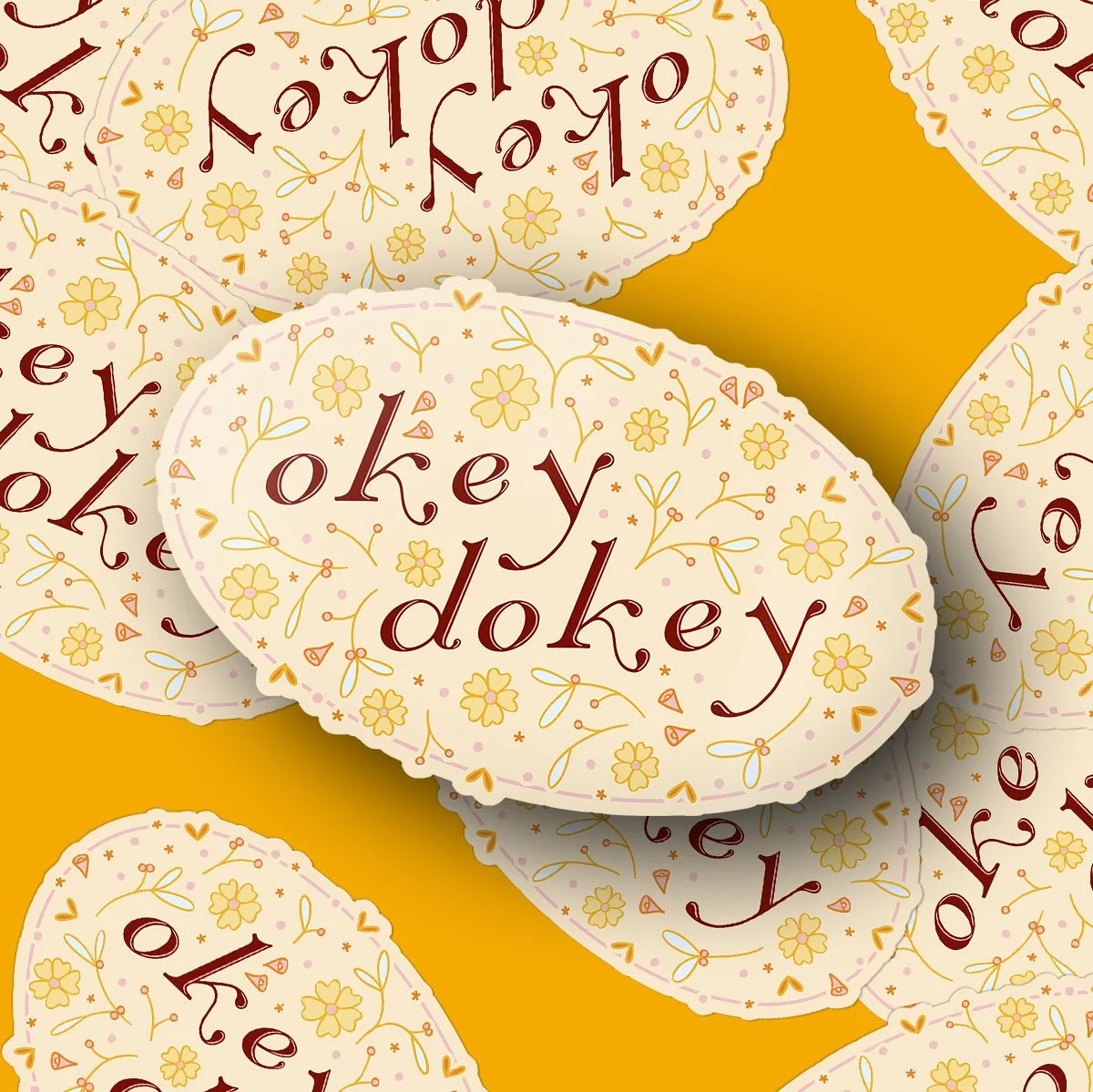 “okey dokey” handlettering