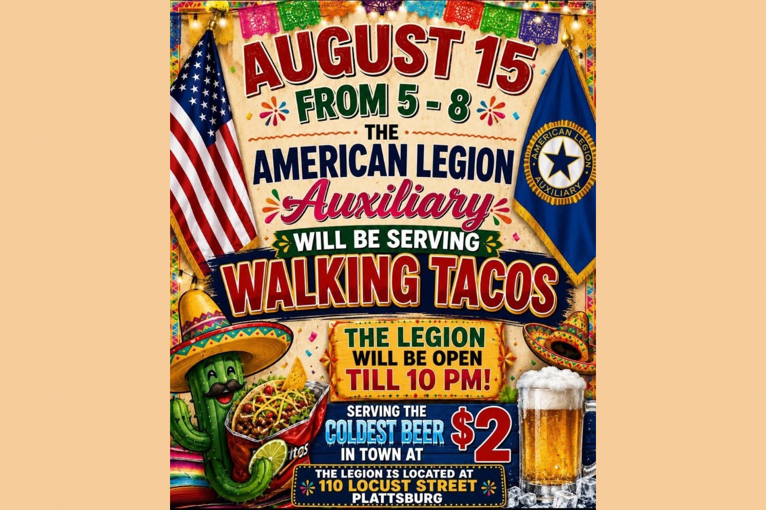 American Legion Auxiliary Walking Tacos