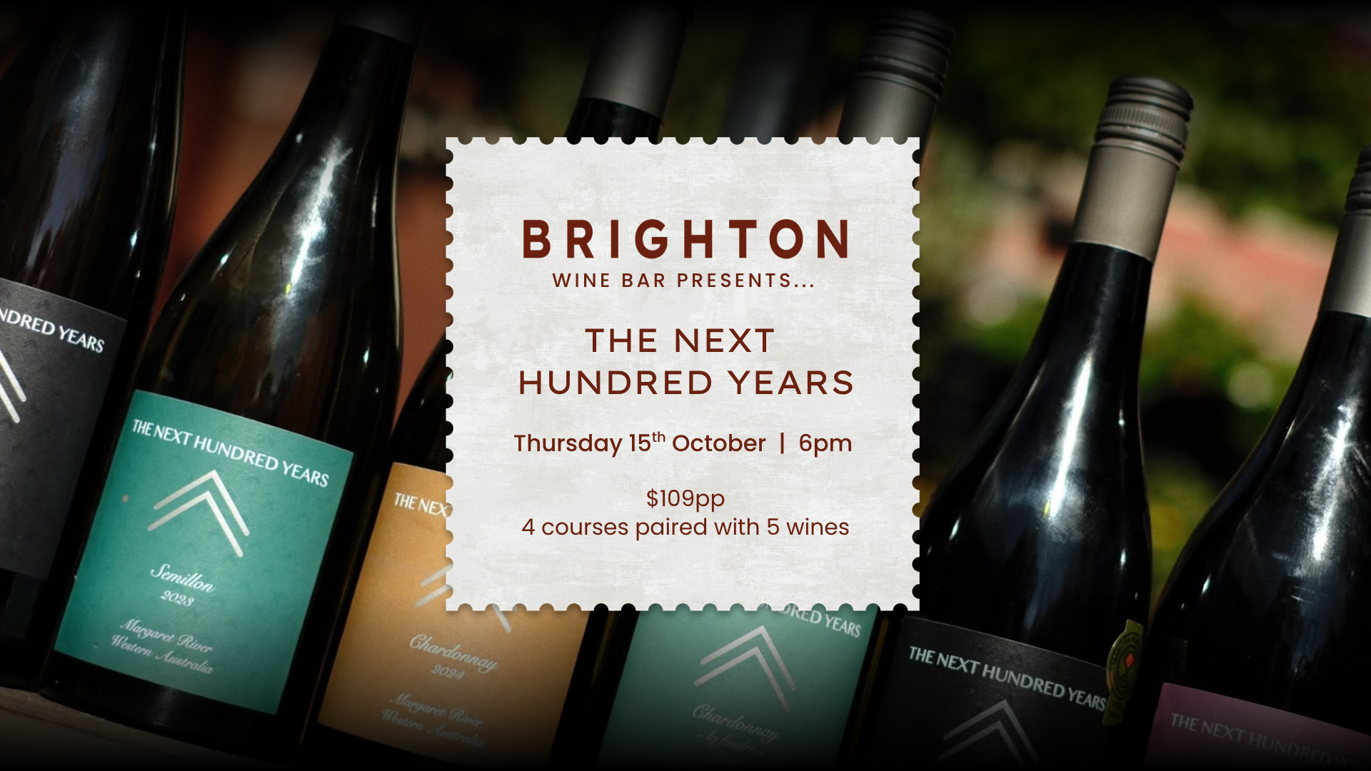  Brighton Wine Bar x The Next Hundred Years