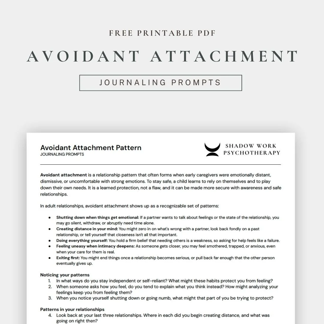 Avoidant Attachment Worksheet: Free Printable PDF
