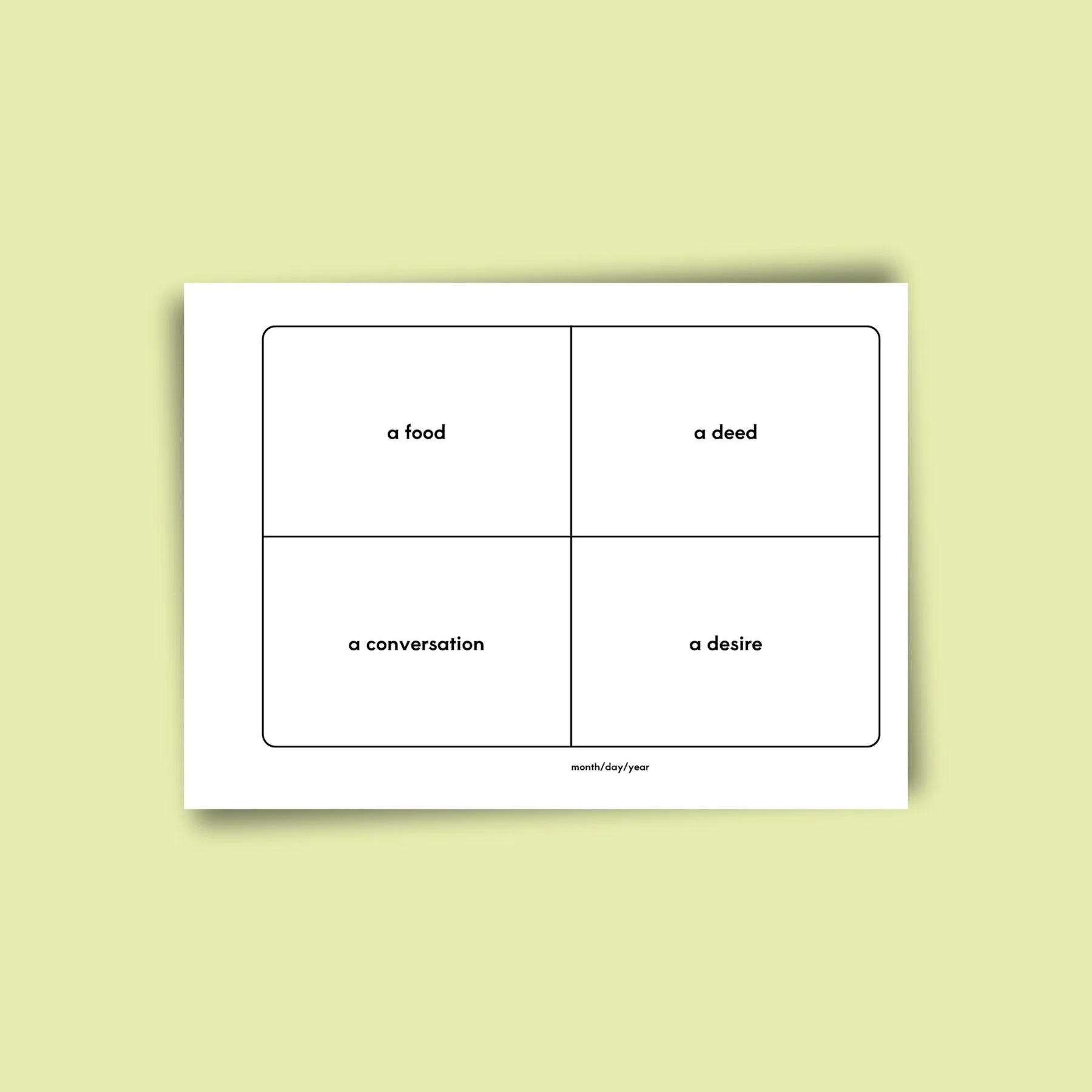 Small preview image of the example page of the Bento Journal.