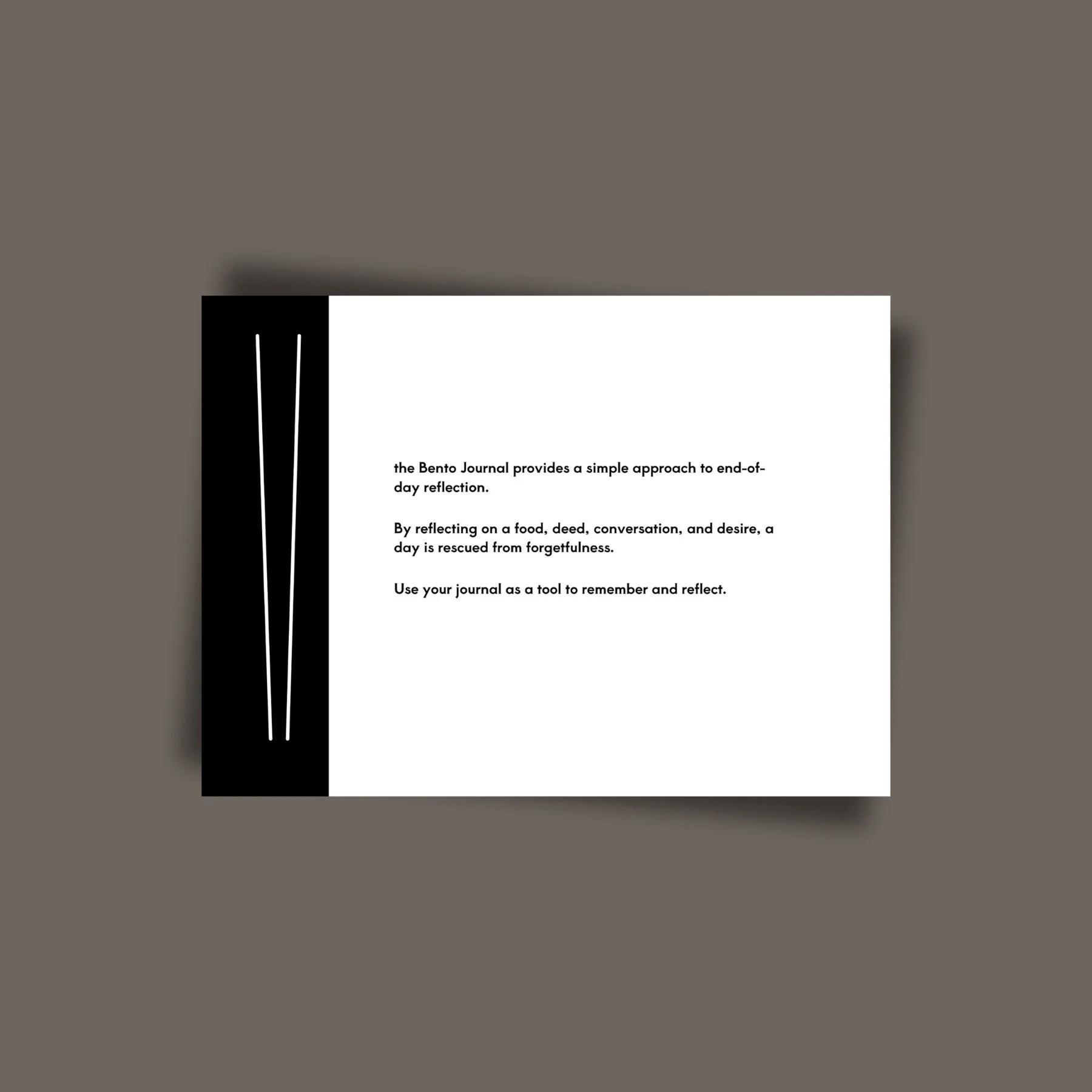 Small preview image of the description page of the Bento Journal.