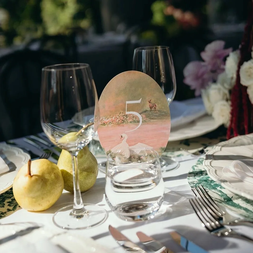 Oval Swan Table Numbers