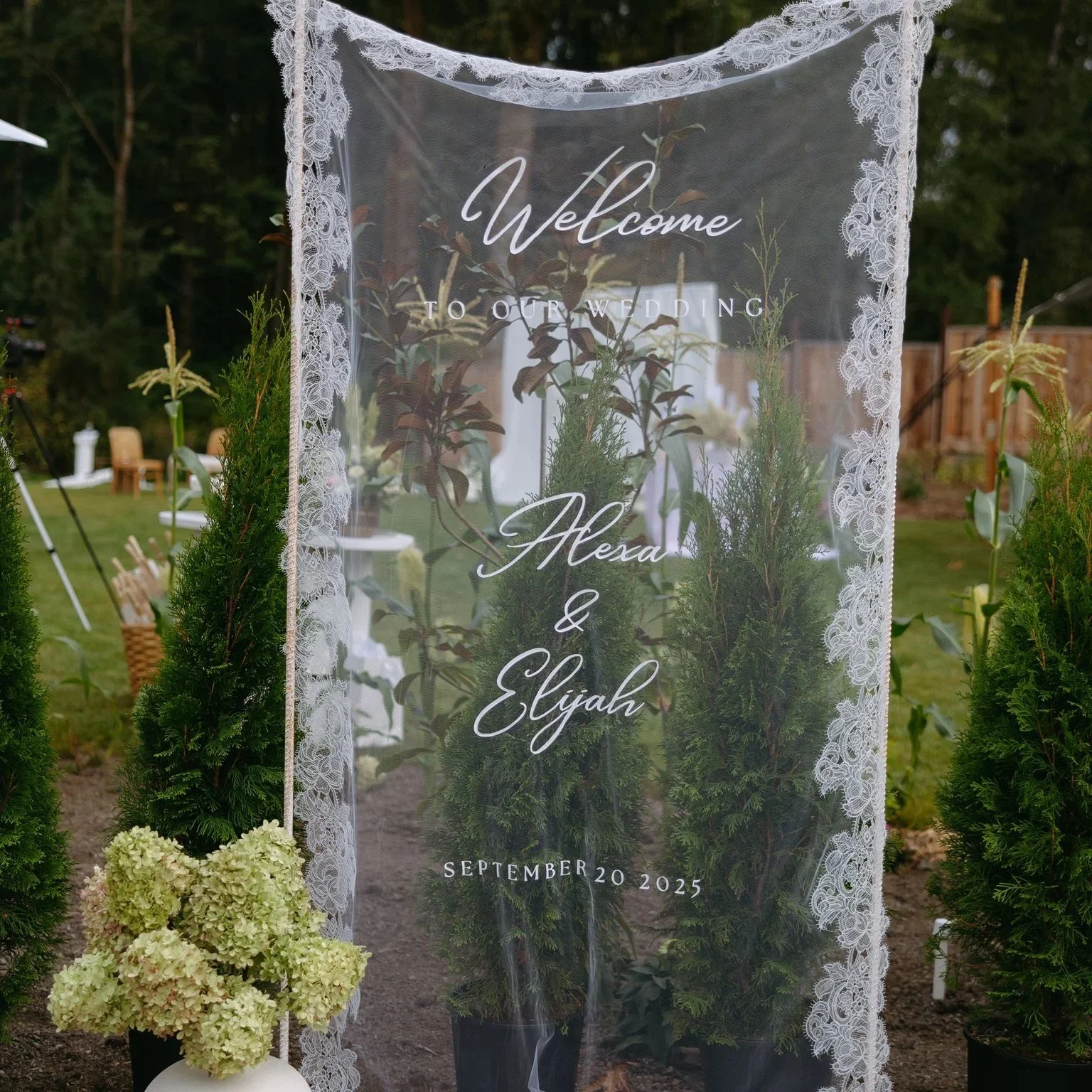 Lace Welcome Sign