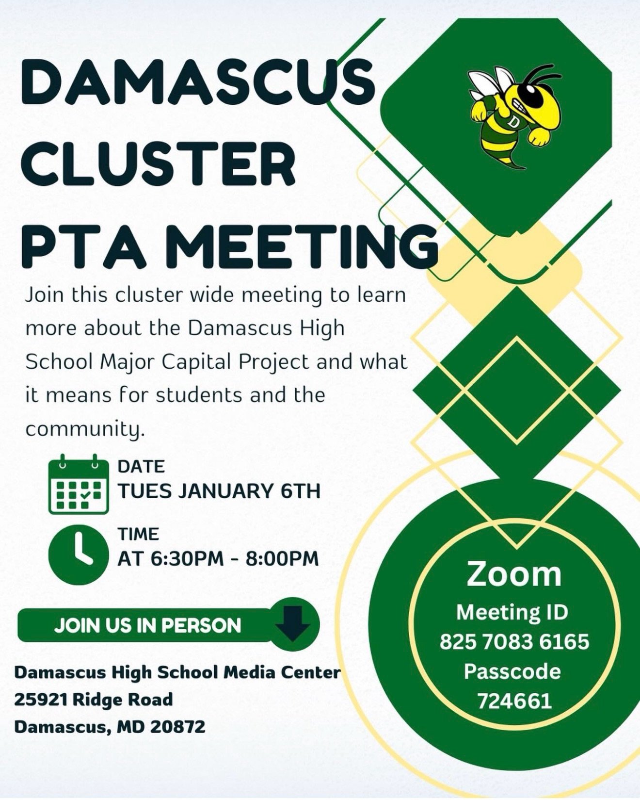 Had an incredible visit to Damascus High School and the entire Damascus Cluster last night with over 100 attendees between in person and zoom. It was great to connect with Superintendent Dr. Taylor and fellow board of education candidate Sally McCart