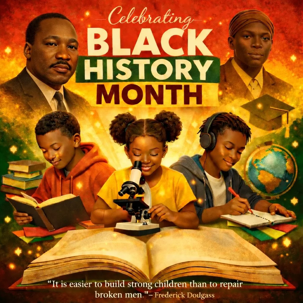 Black History Month is a reminder that education has always been a powerful tool for freedom, progress, and justice.
Frederick Douglass said it best: &ldquo;It is easier to build strong children than to repair broken men.&rdquo;
From the classrooms o