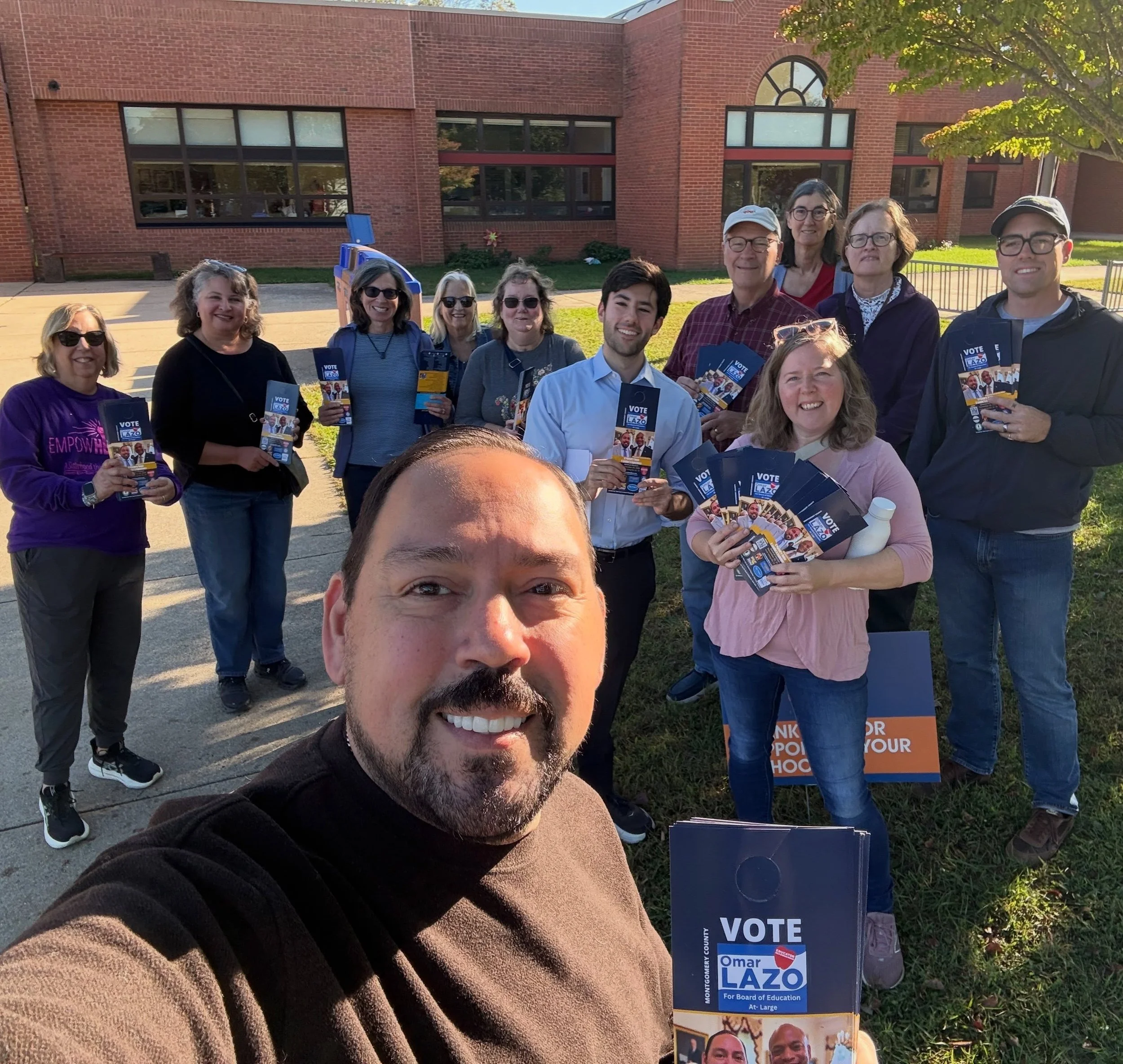 A special thanks to @empowhered_maryland and @mattlpost for the support and coming out to door knock with me on this beautiful day. 27 days left until Election Day. Let&rsquo;s do this!! #mcps #boardofeducation #montgomerycountymd