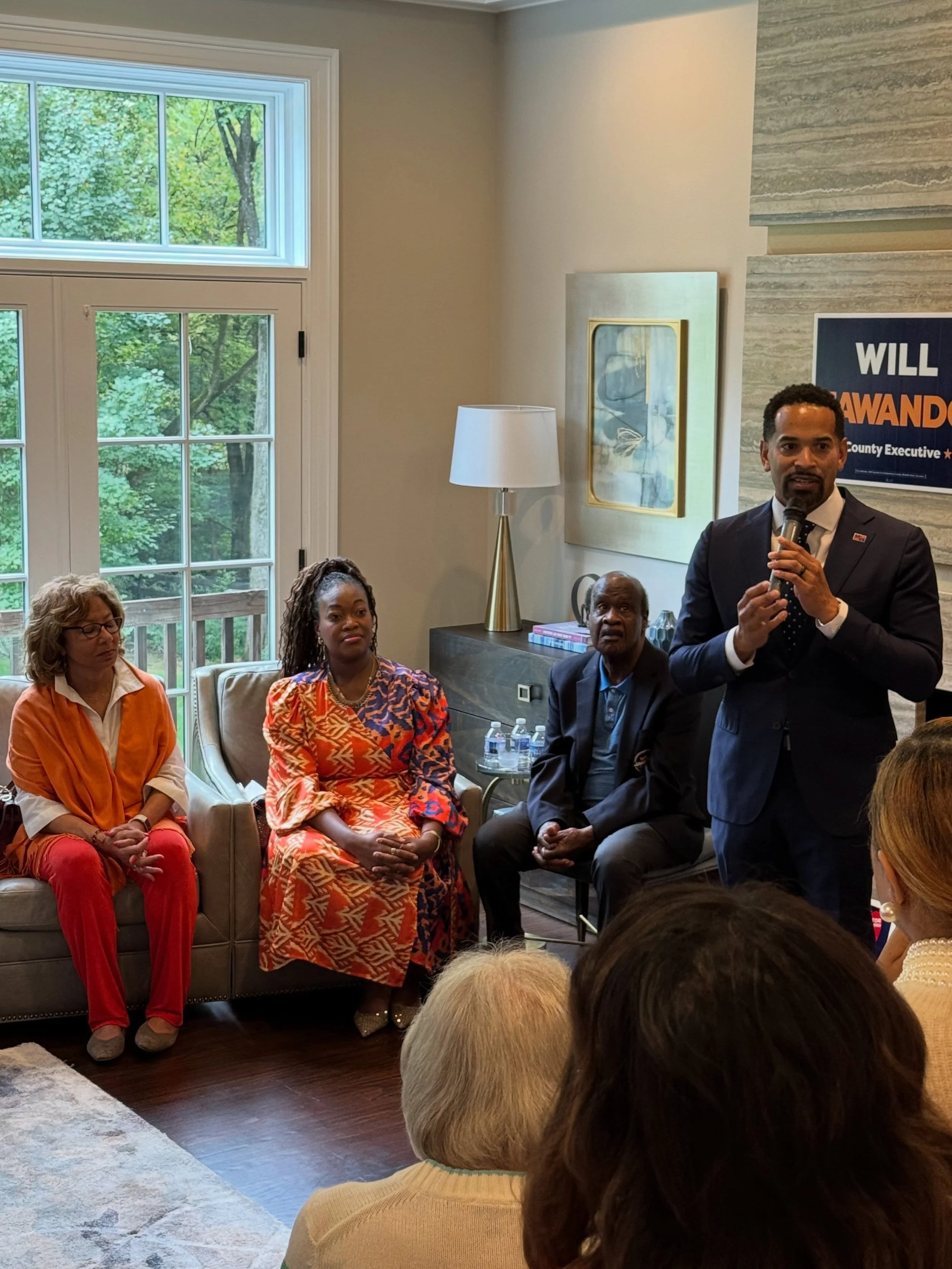 It was great attending a meet-and-greet in support of Will Jawando for Montgomery County Executive and spending time with so many leaders committed to the future of Montgomery County.

It was wonderful seeing Lieutenant Governor Aruna Miller, Andrew 
