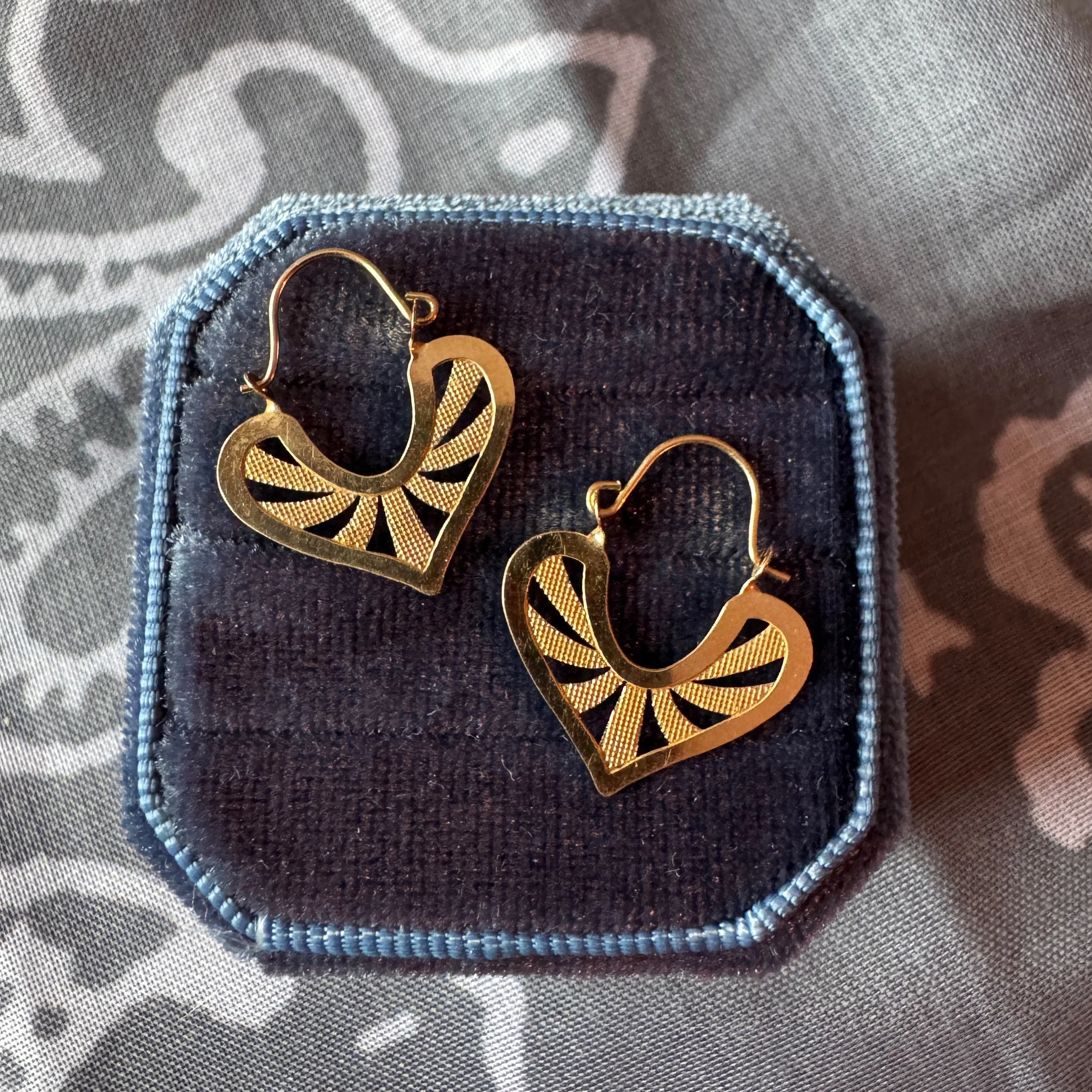 14k Heart Earrings
