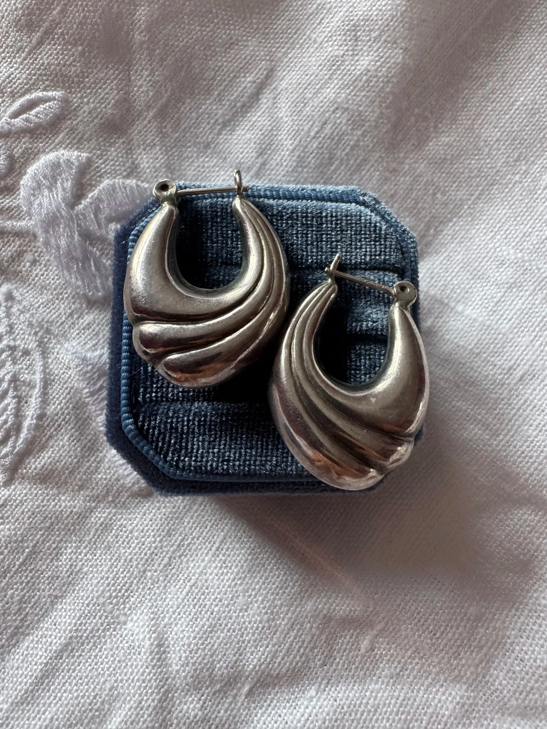 Sterling Southwestern Hoop Earrings