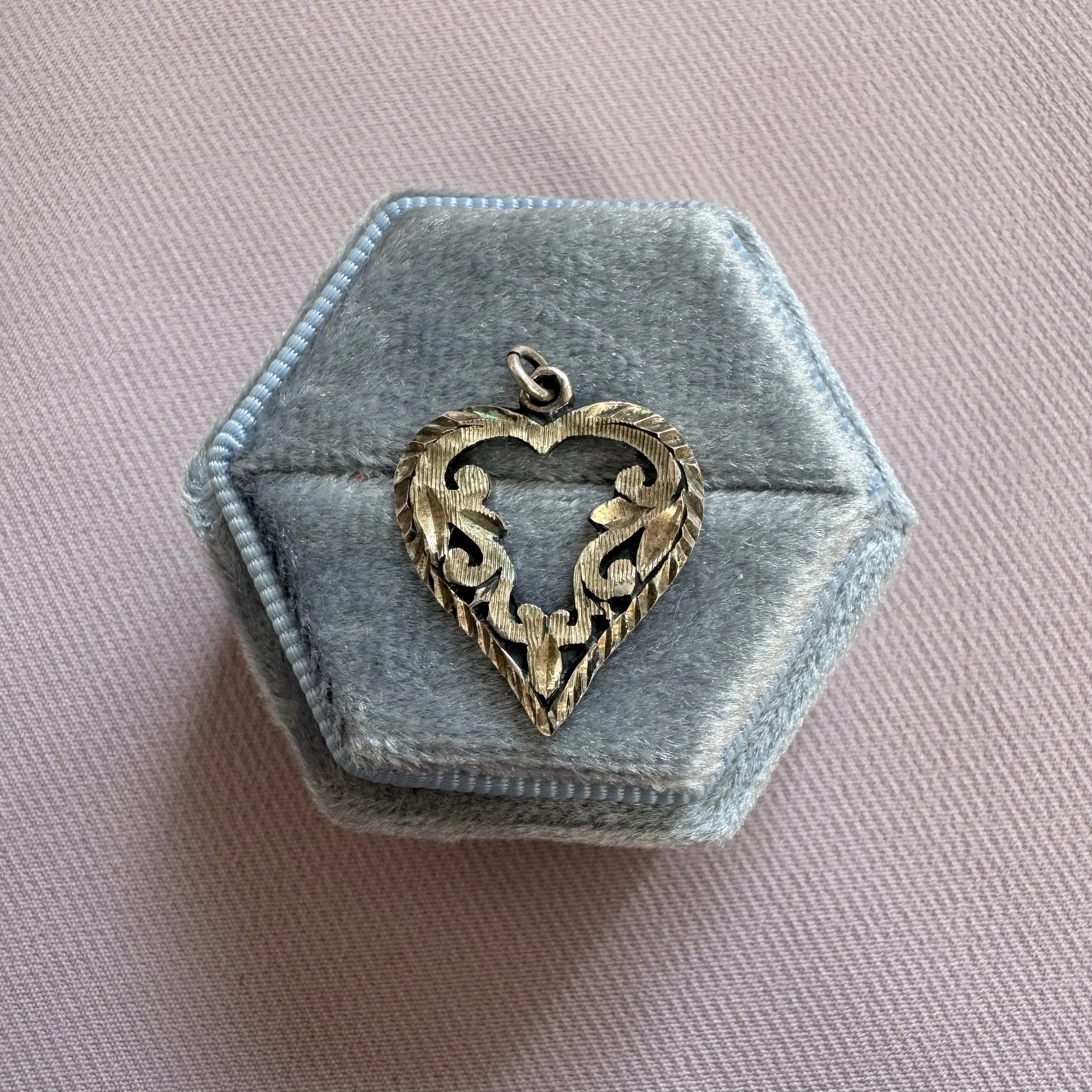 Sterling Silver FilIgree Heart Pendant