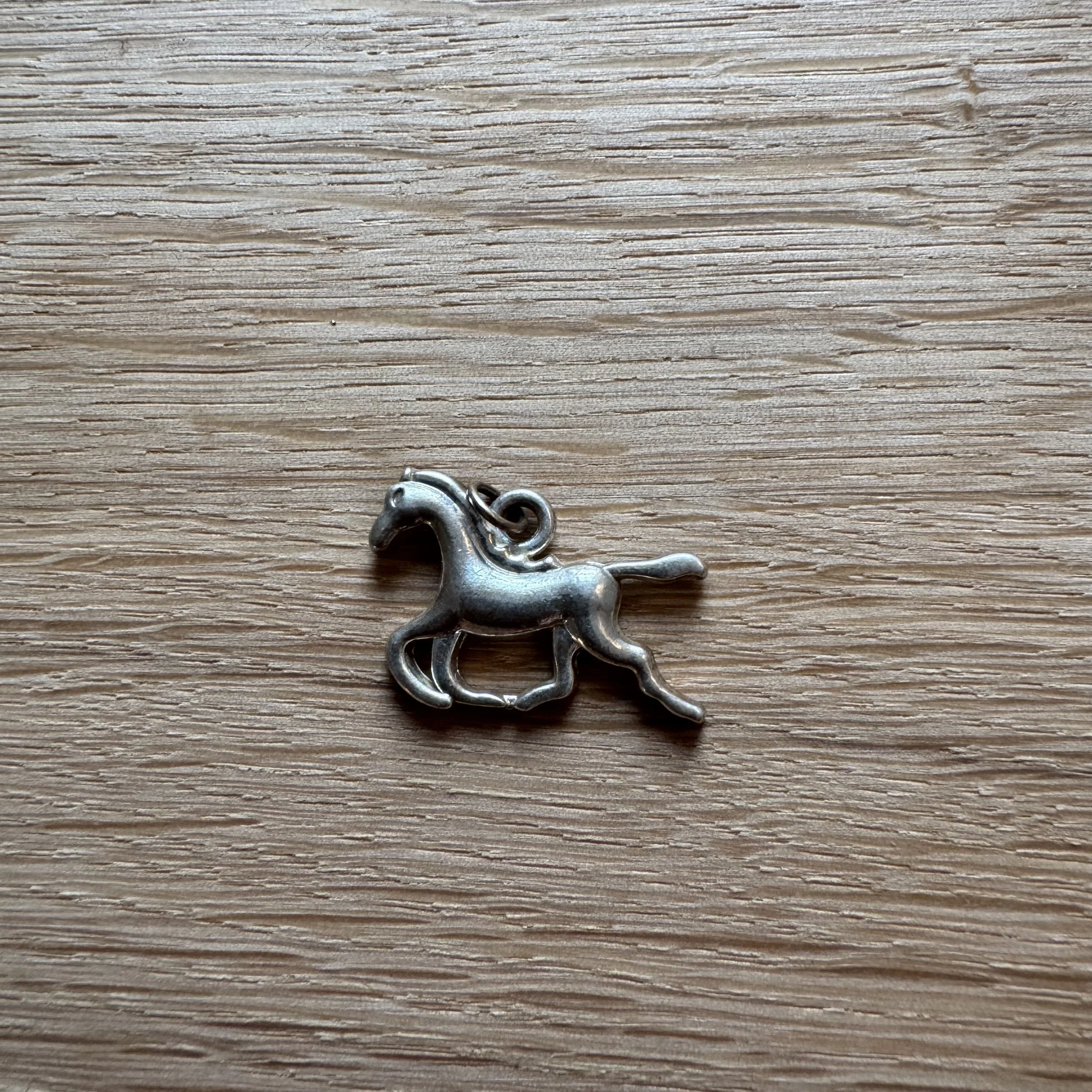 Small Silver Tone Horse Charm