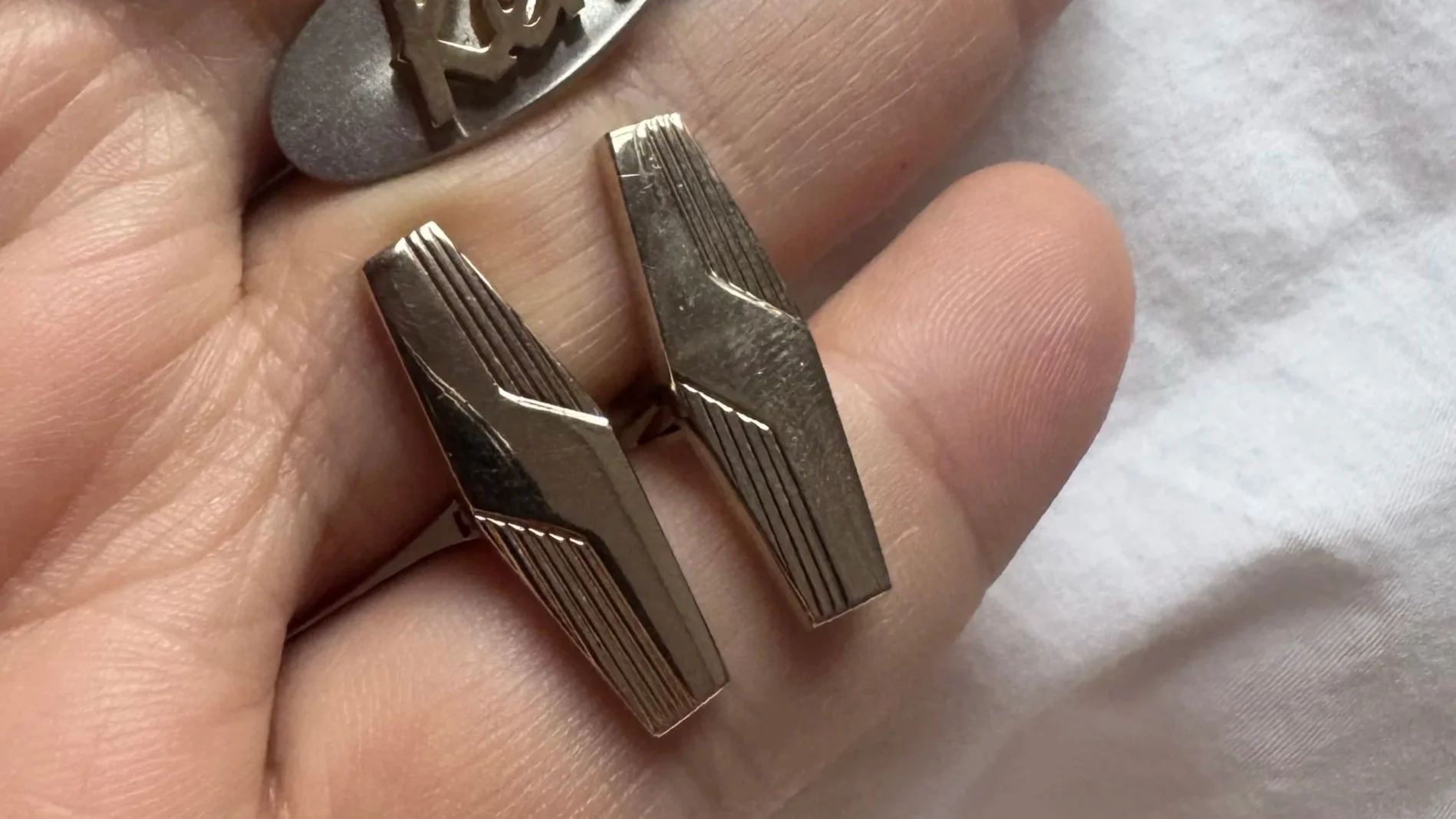 sold! Gold Tone 80's Cufflinks