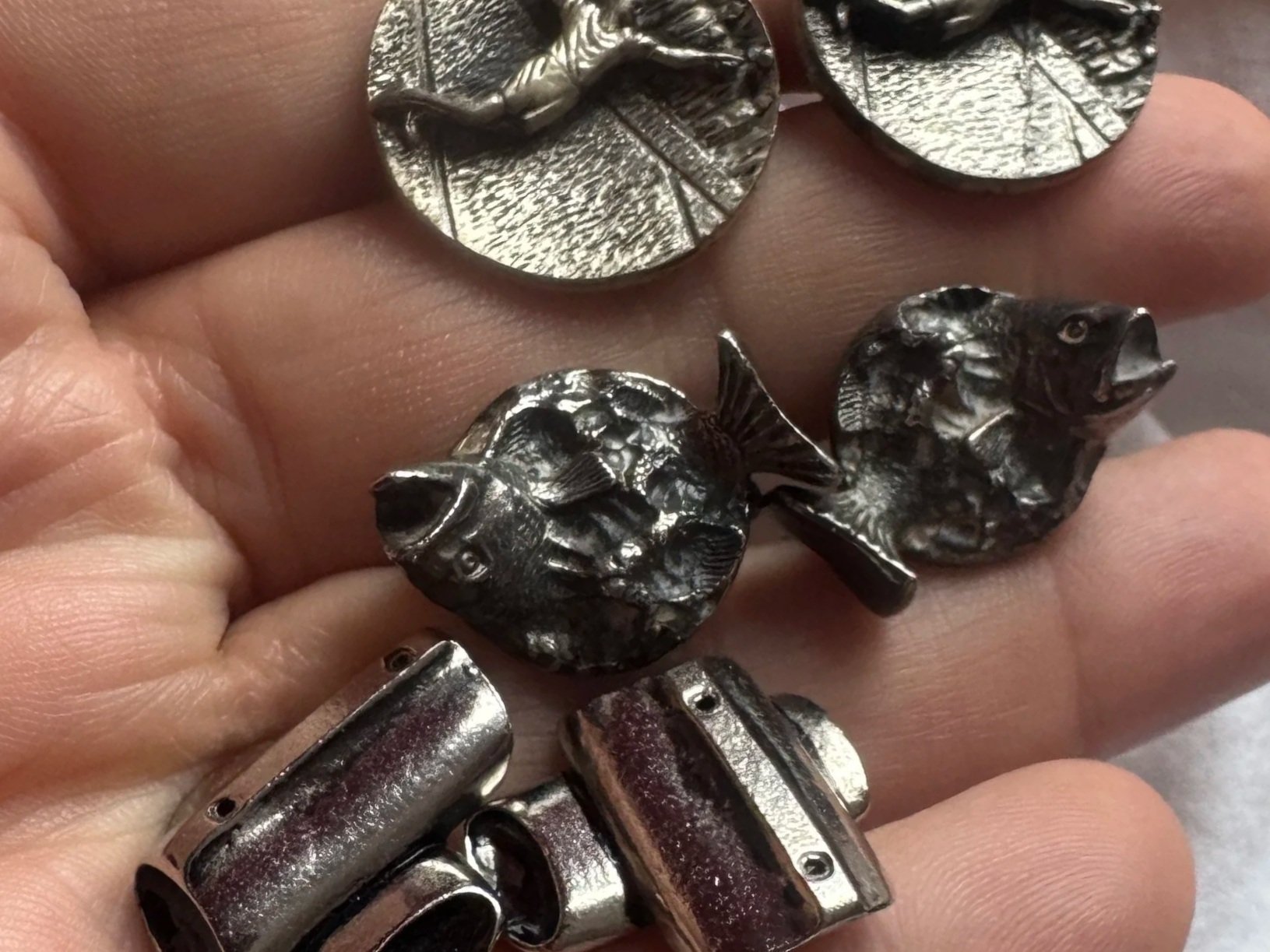 sold! Bass Fish Toggle Back Cufflinks