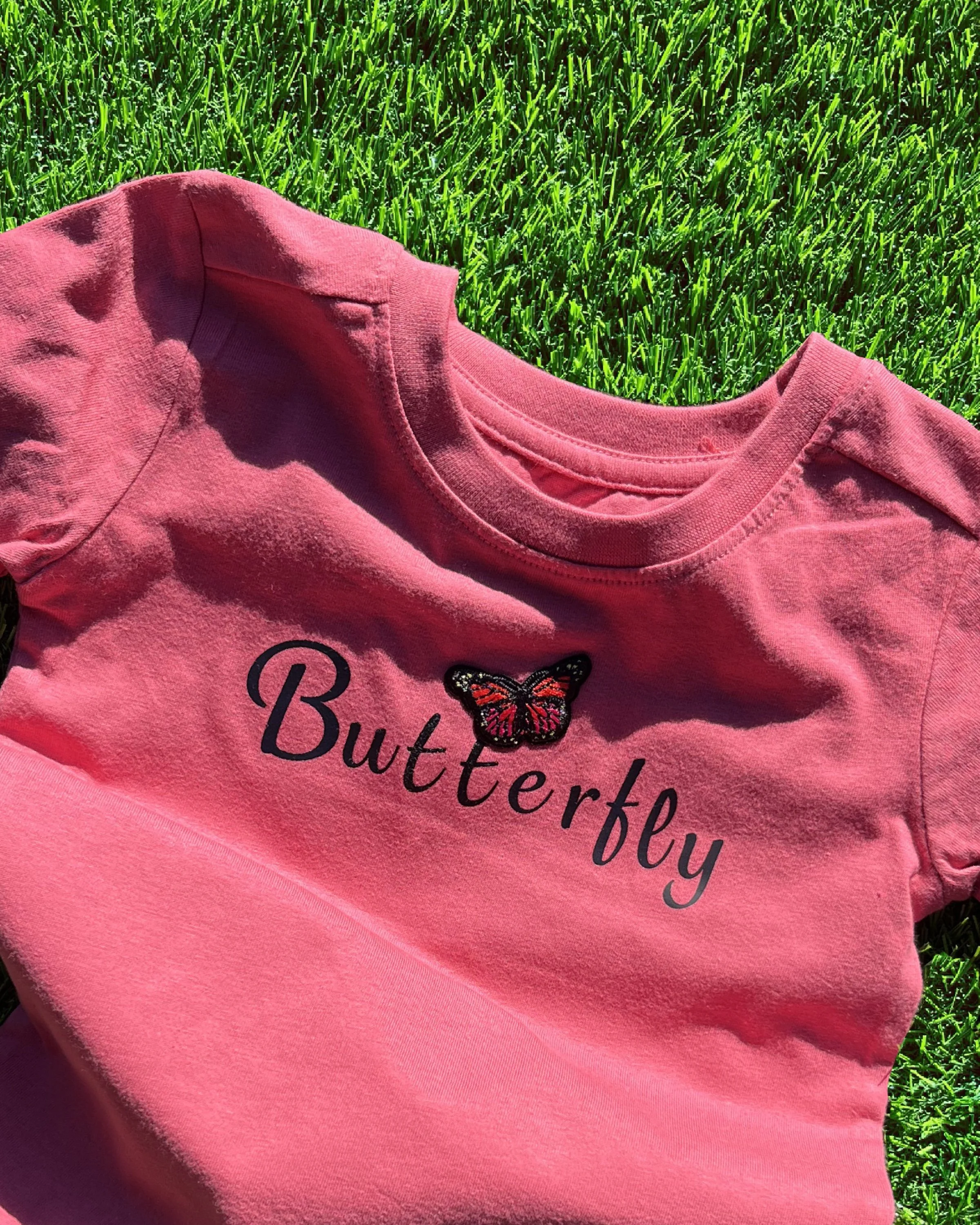 Dark Pastel Pink Butterfly (2t)