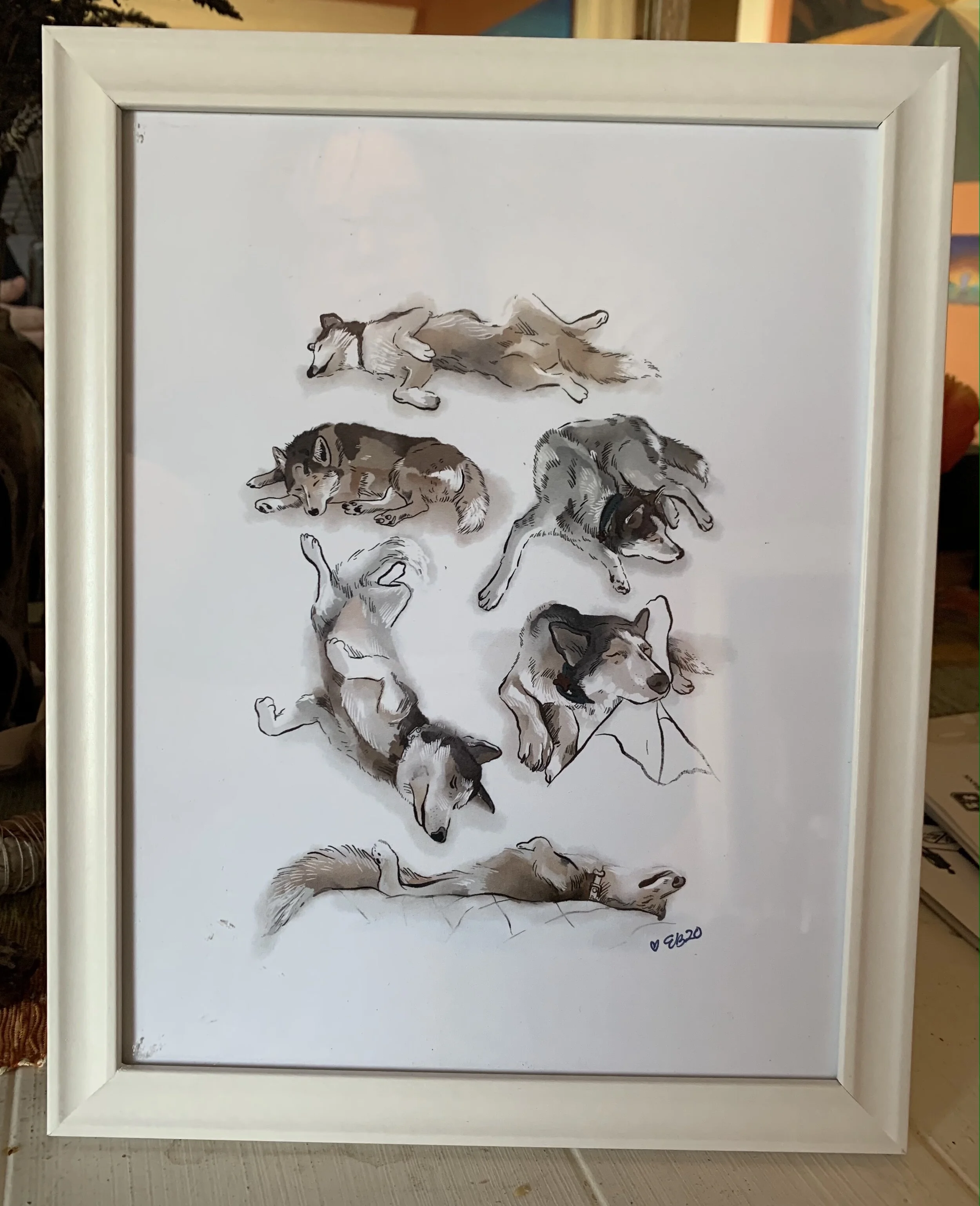 sleepy dog framed.JPG