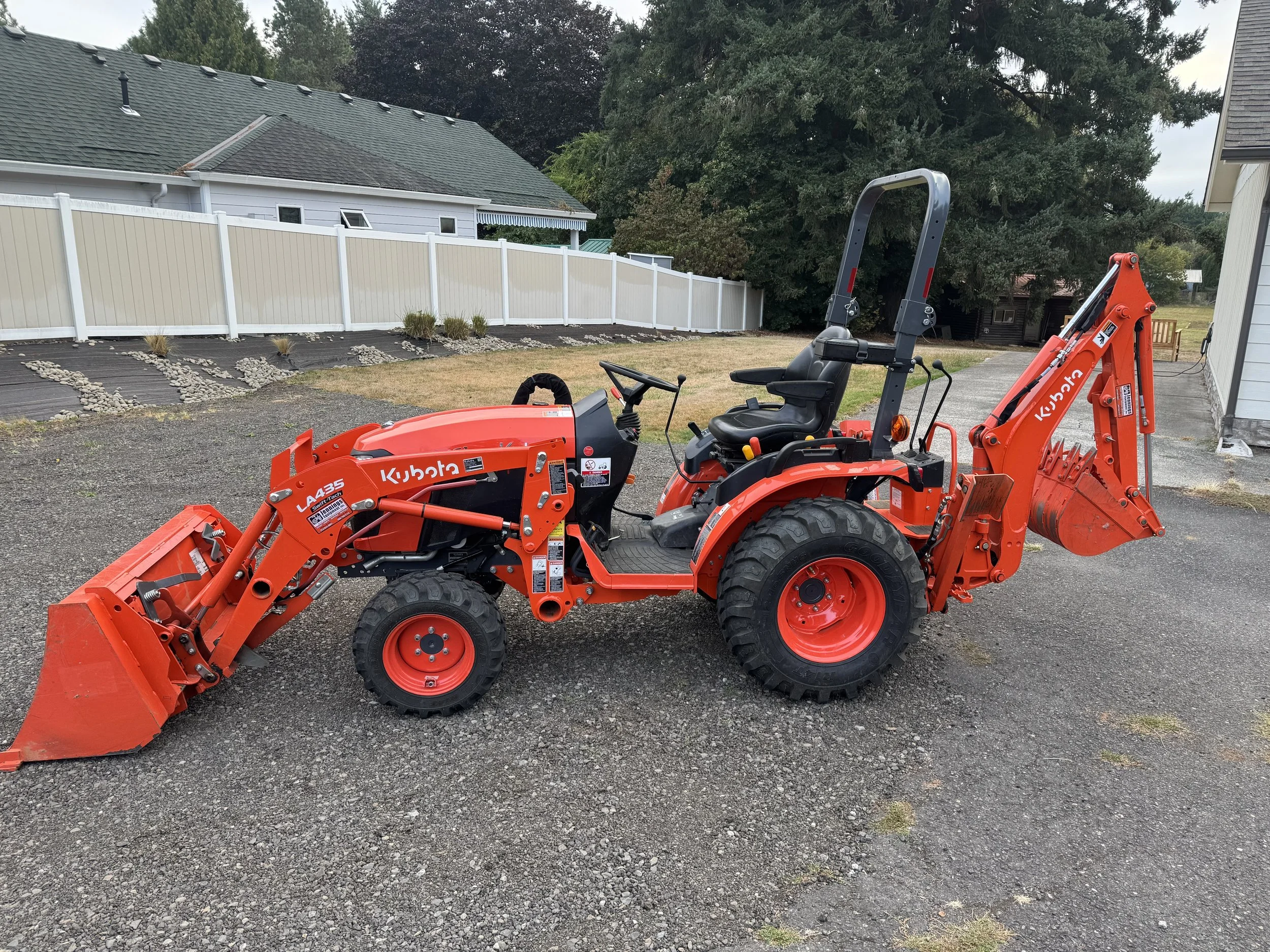 Tractor with attachments