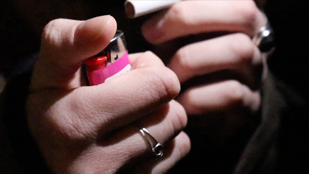 Artist Turns to Cigarette