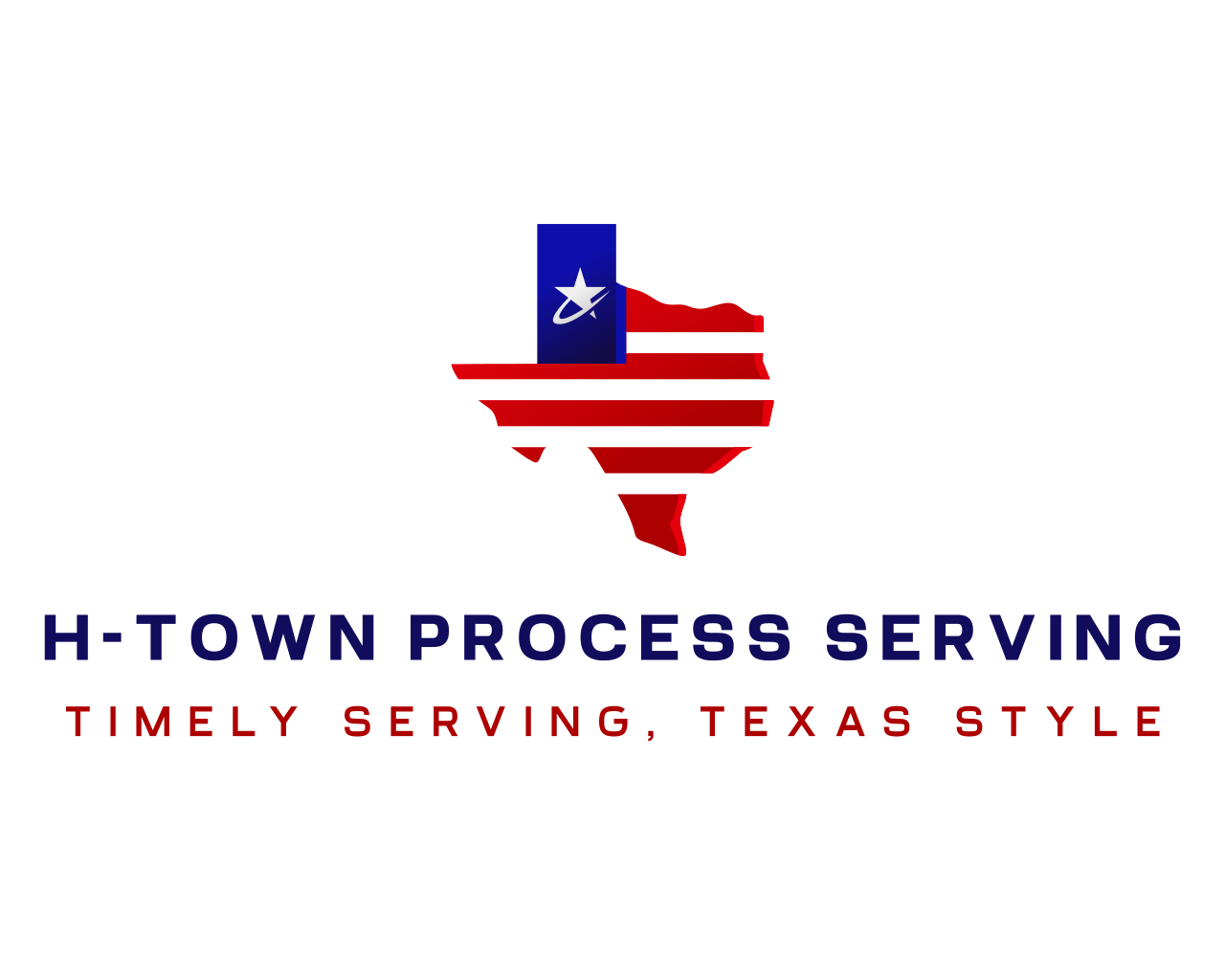 A patriotic graphic with red and blue elements, featuring a star and swoosh design, and text that reads 'Patriotic Pride' with additional smaller text underneath. Texas, process serving company based in Houston Texas.