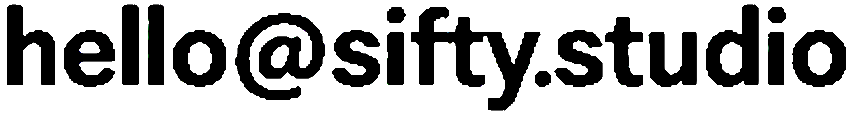 Clickable link for the email address hello@sifty.studio