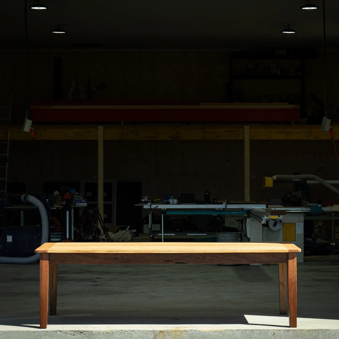 First table out of the workshop. This table tells a story. 

Silver top Stringy bark was sourced and milled by Mable Projects for the table top. Red Ironbark rails and legs milled from reclaimed floor joists from an old Woolshed. 

With plenty of cha