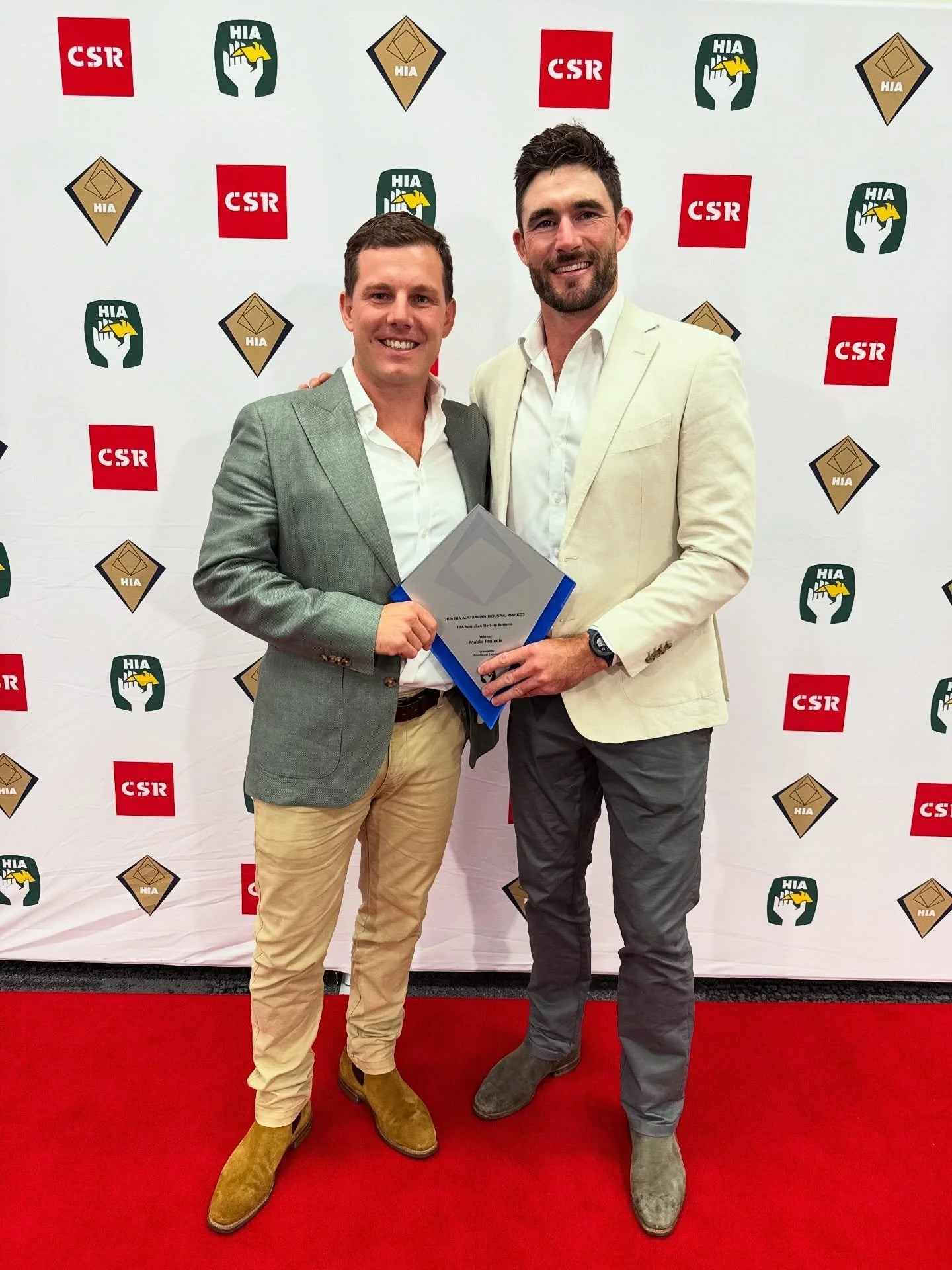 We're thrilled to accept the HIA Australian Start up Business award at the 2026 Awards night on the Gold Coast! Huge thanks to our team, subcontractors, and suppliers for their hard work. Proud to be representing @hia.hunter and cheers to @hia_au for