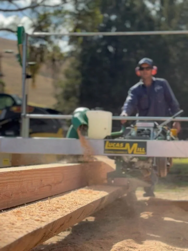 Stringybark on the Mill. 

These beams will be incorporated into a custom project! Looking forward to sharing more.