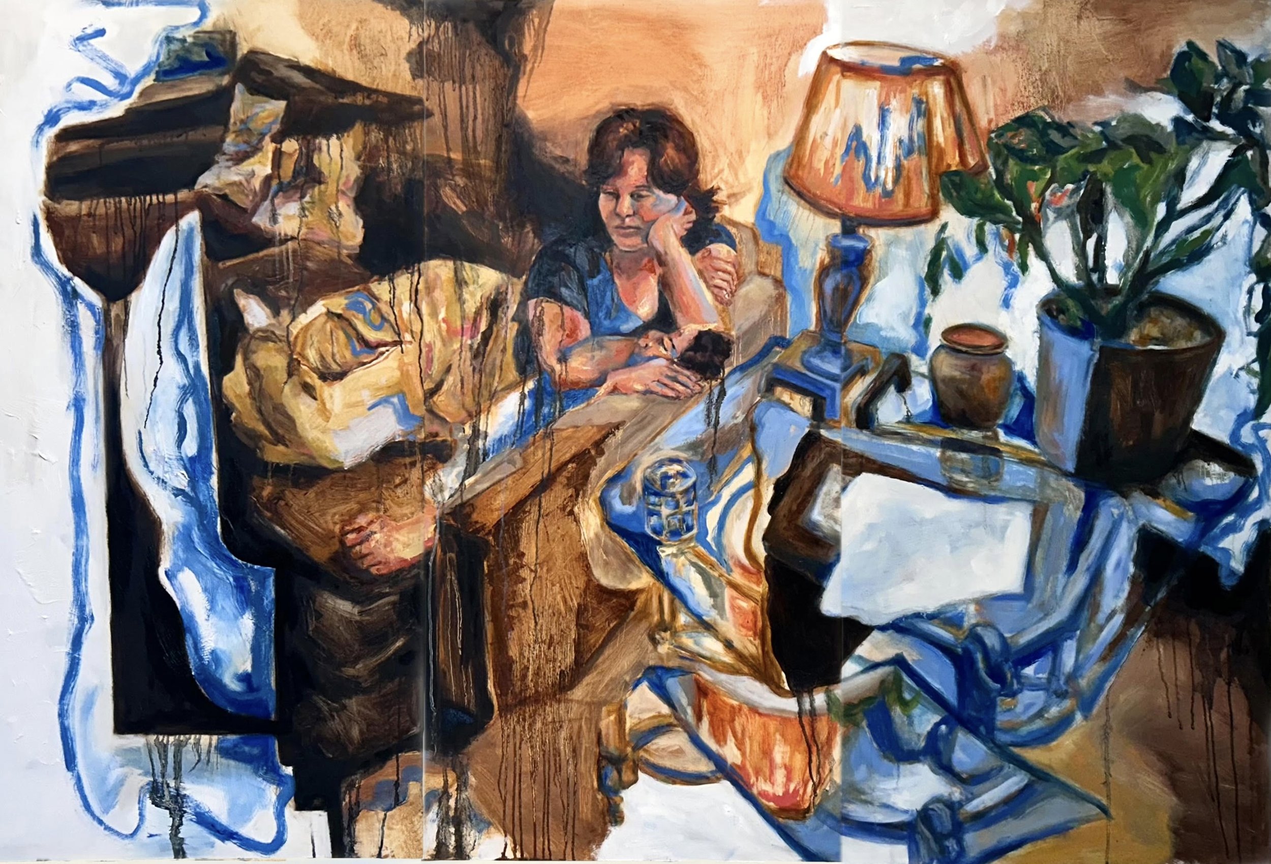 Dissociated Reality, Oil on MDF, 4 ft x 1.5ft (each panel), 2025