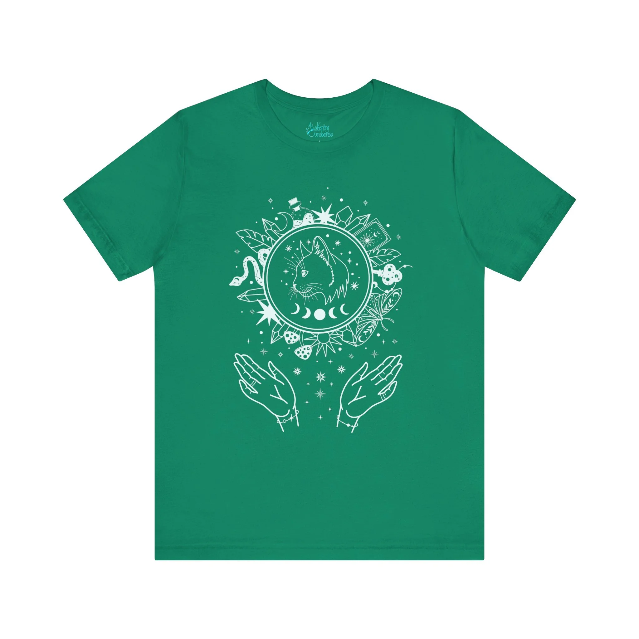 Familiar’s Spell — Magical Cat, Lunar Phases & Witch Talismans Shirt