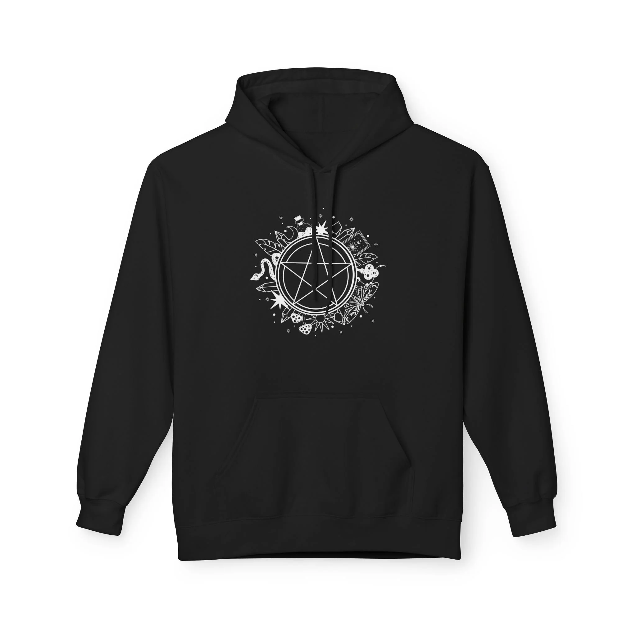 Witch Please Hoodie - Pentacle & Hamsa Magical Protection Fleece Hoodie