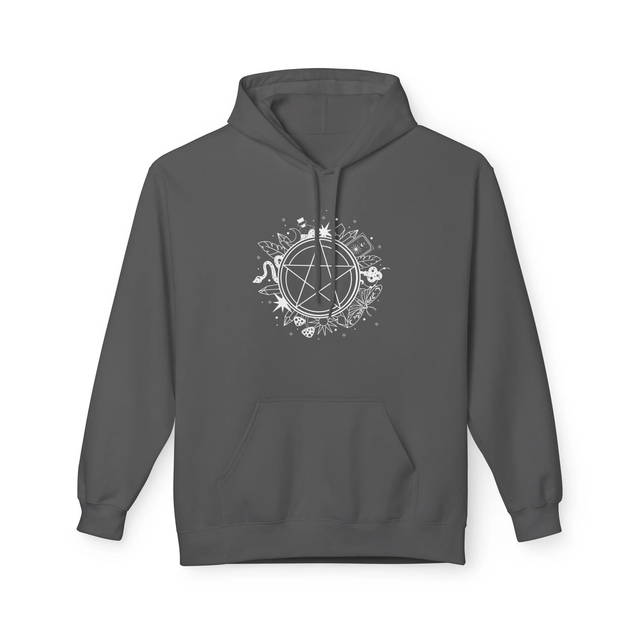 Witch Please Hoodie - Pentacle & Hamsa Magical Protection Fleece Hoodie
