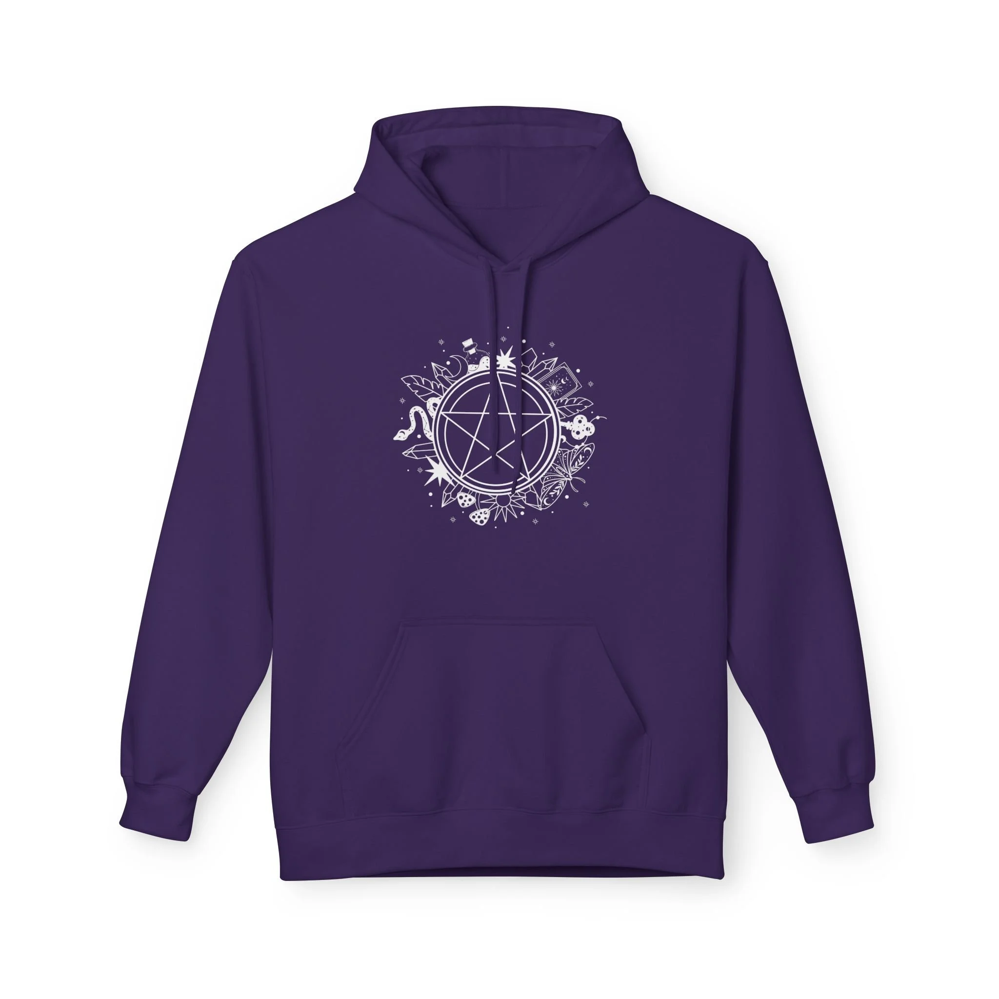 Witch Please Hoodie - Pentacle & Hamsa Magical Protection Fleece Hoodie