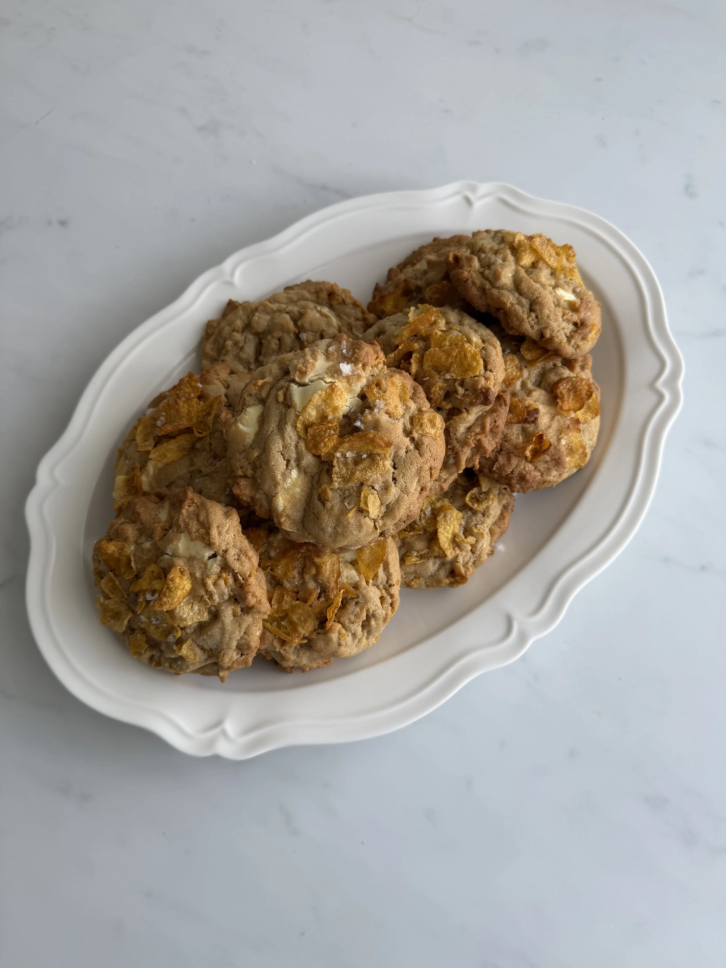 cornflake and white chocolate cookies