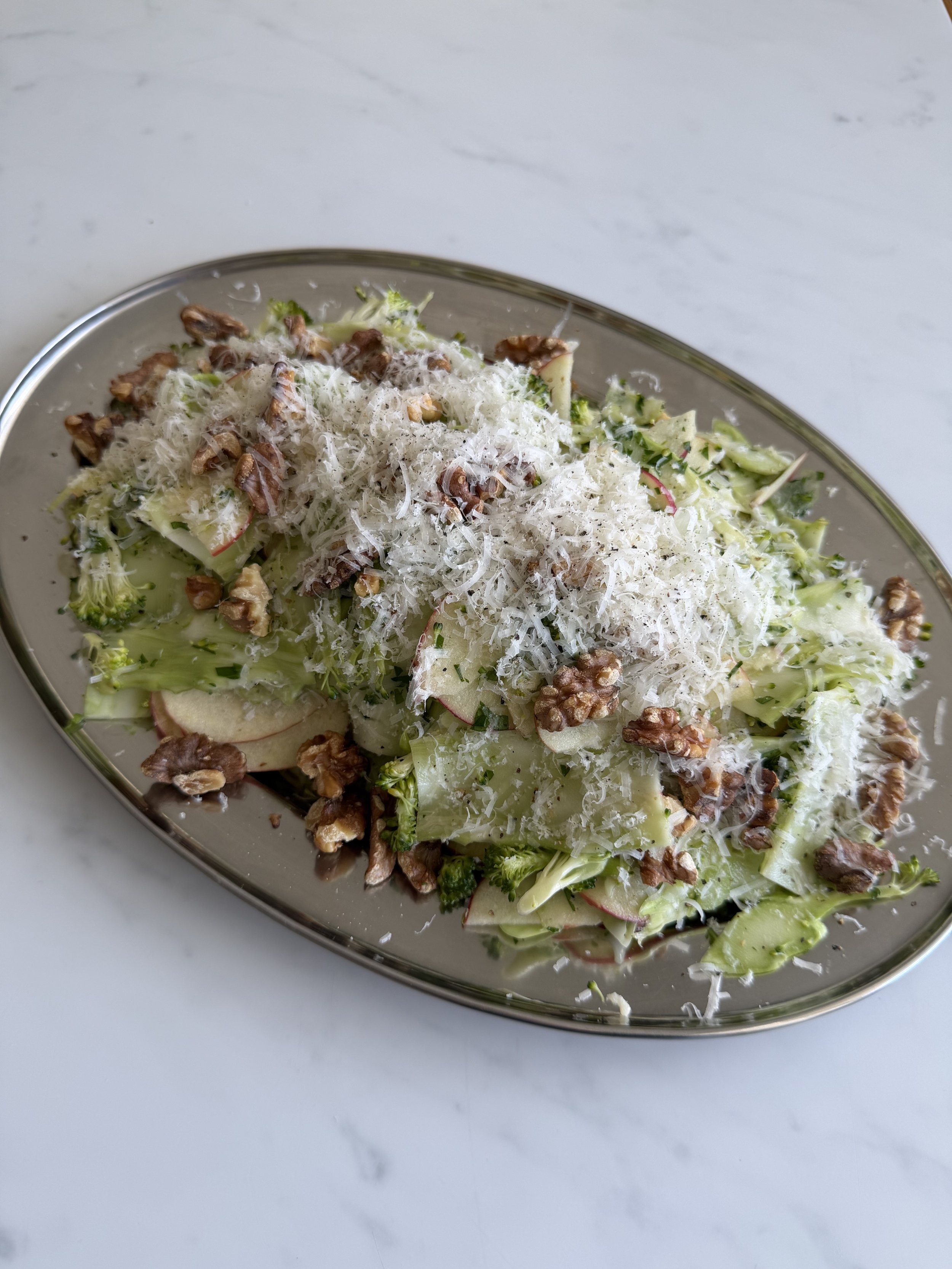 shaved broccoli, apple &amp; parmesan slaw