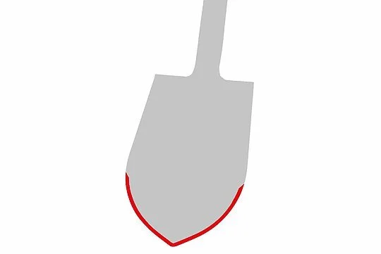 Helko Rheinland 14-inch axe with protective sheath showcasing handle, blade, and safety cover