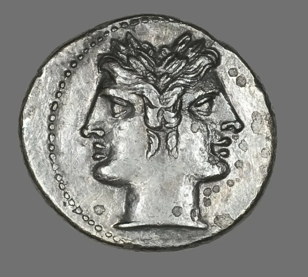 Didrachm (Coin) Depicting the God Janus Date: 225-214 BCE Artist: Roman; Art Institute of Chicago [CC0]