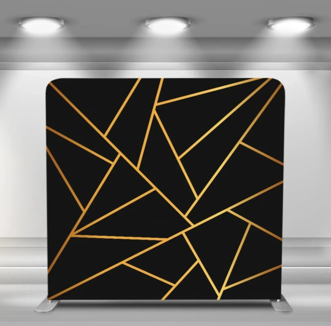 Black & Gold Geometric Backdrop