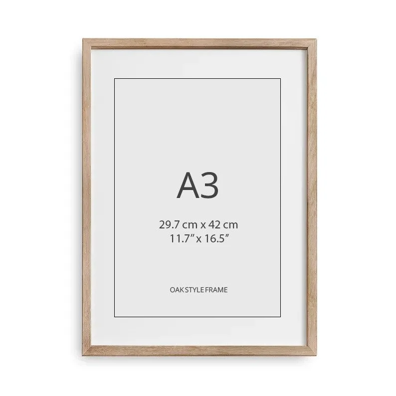Oak Style Frame – A3 Size