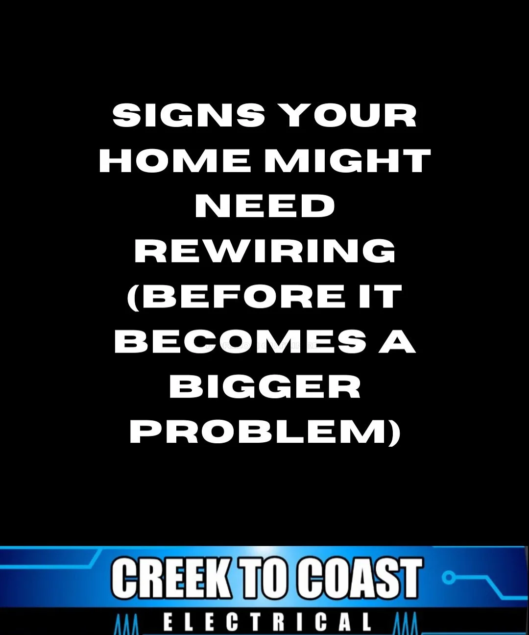 Just because the lights turn on doesn&rsquo;t mean your wiring&rsquo;s safe.

Old or dodgy wiring is one of the most common causes of house fires &mdash; and most people don&rsquo;t realise there&rsquo;s an issue until something goes wrong.

If you&r