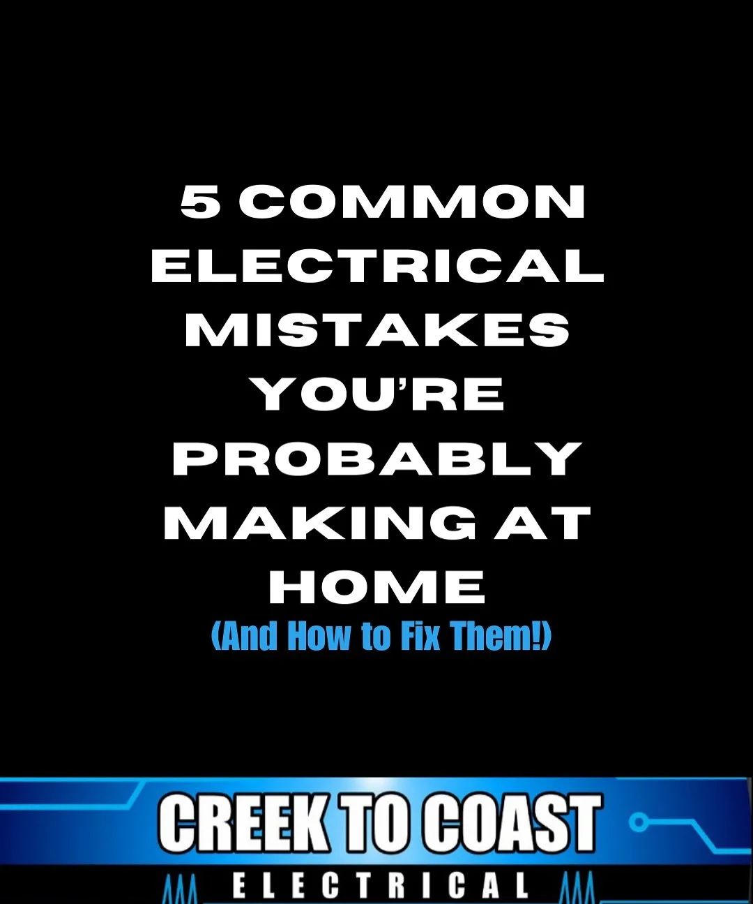 ⚡ 5 Common Electrical Mistakes You&rsquo;re Probably Making (And How to Fix Them!) ⚡
Are you unknowingly putting your home at risk with these common electrical mistakes? Here&rsquo;s what to watch out for and how to fix it:

1️⃣ Using Extension Cords