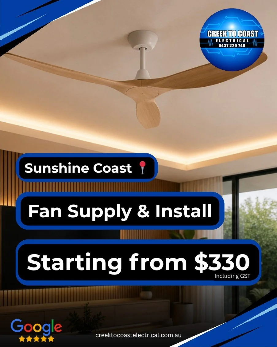 Need a new ceiling fan?

Your local professionals that you can trust for fan supply and installations.
Starting from $330 including GST.