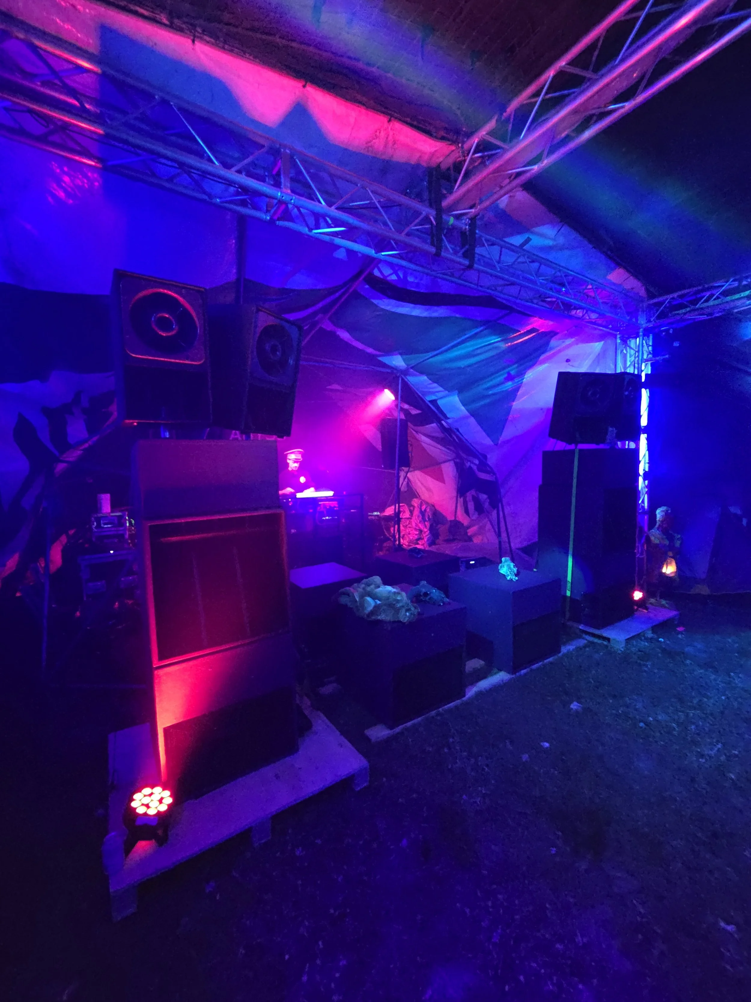 Turbosound PA system at an outdoor party