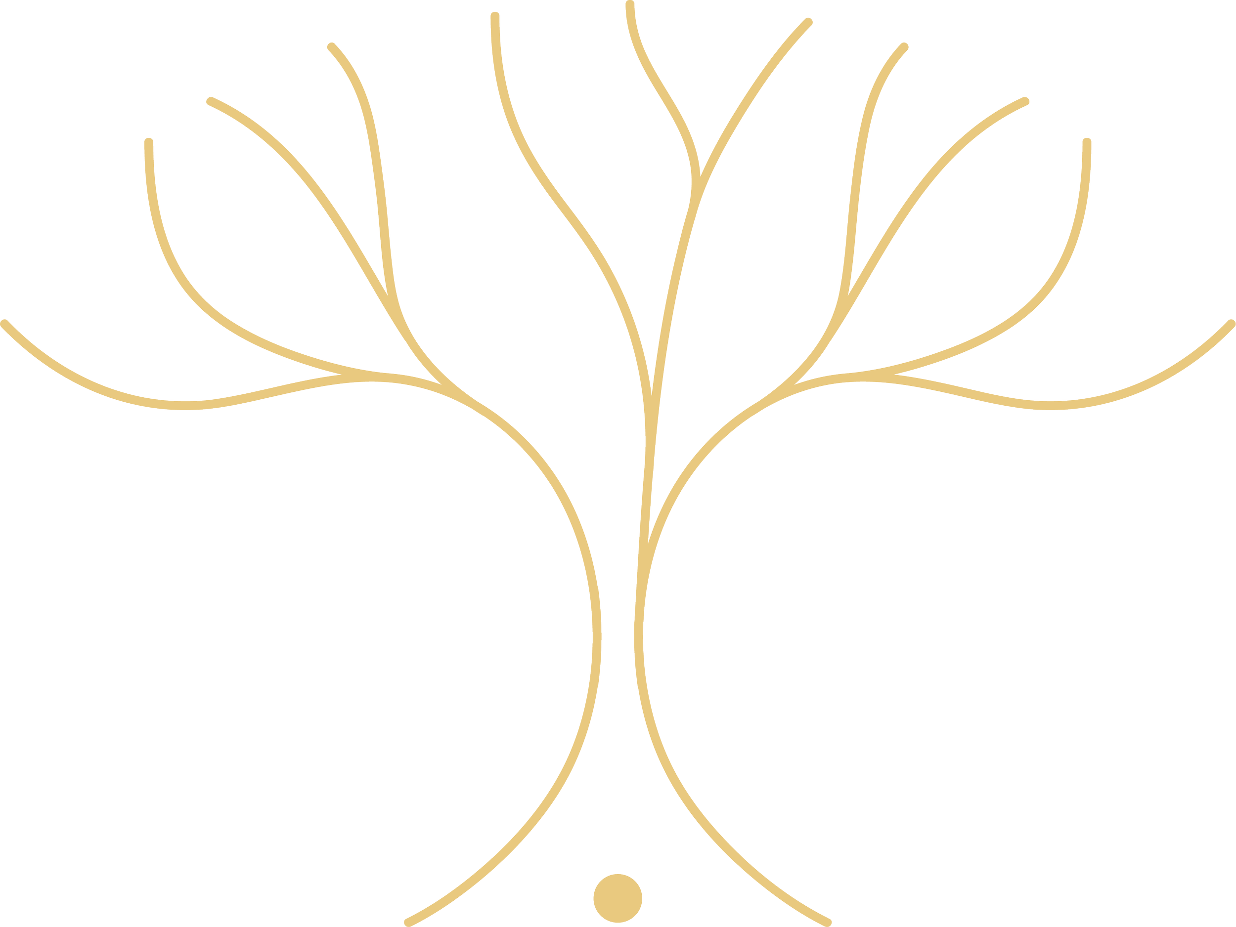 A minimalist line drawing of a butterfly with symmetrical wings and a body, in gold color on a black background.