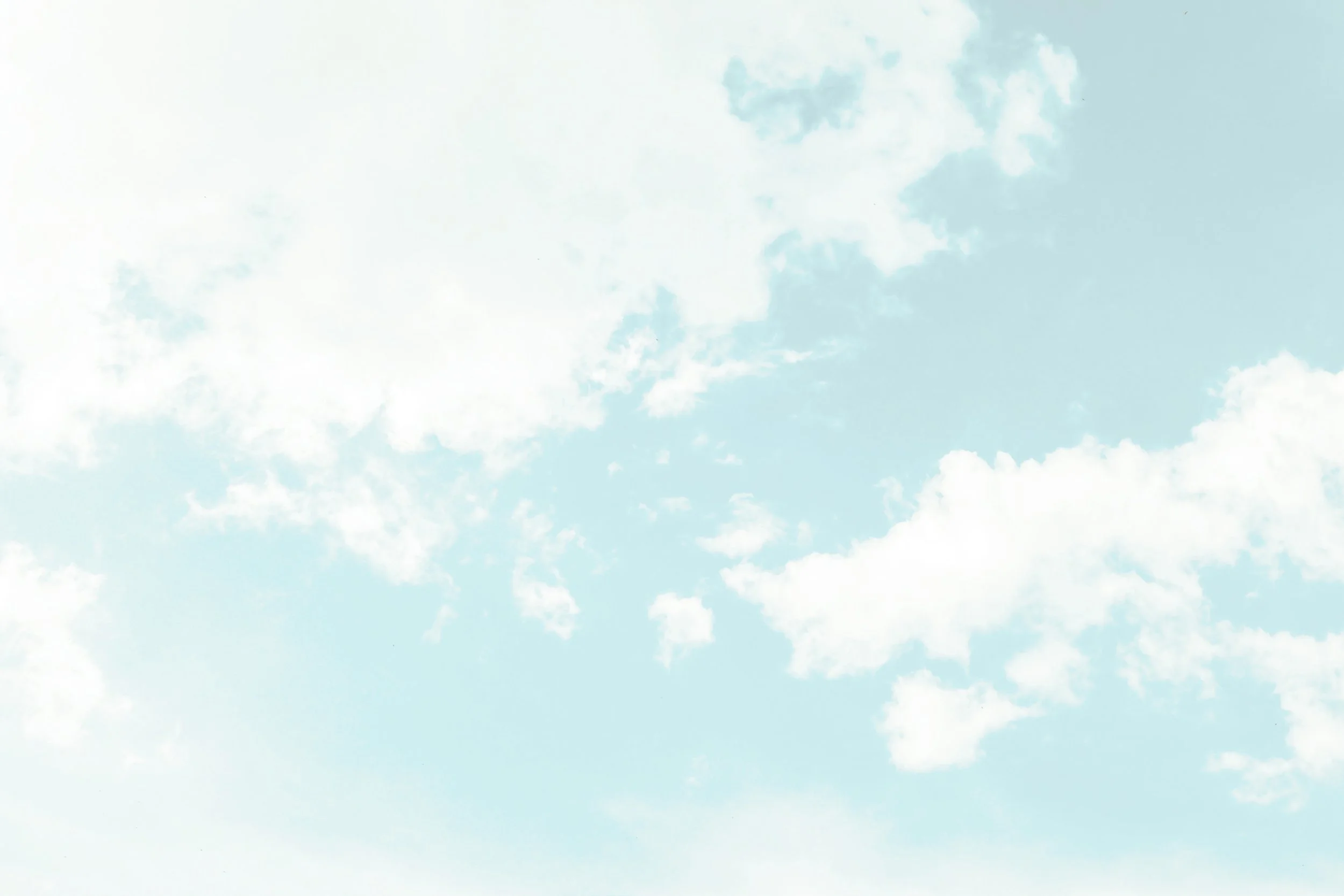 Sky with light blue color and scattered white clouds